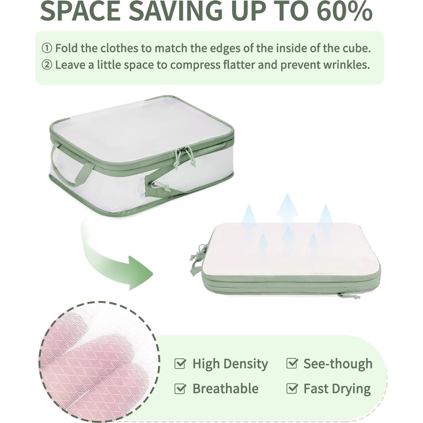 Set de Cubos de Compresión ECOHUB 6 Piezas Verde