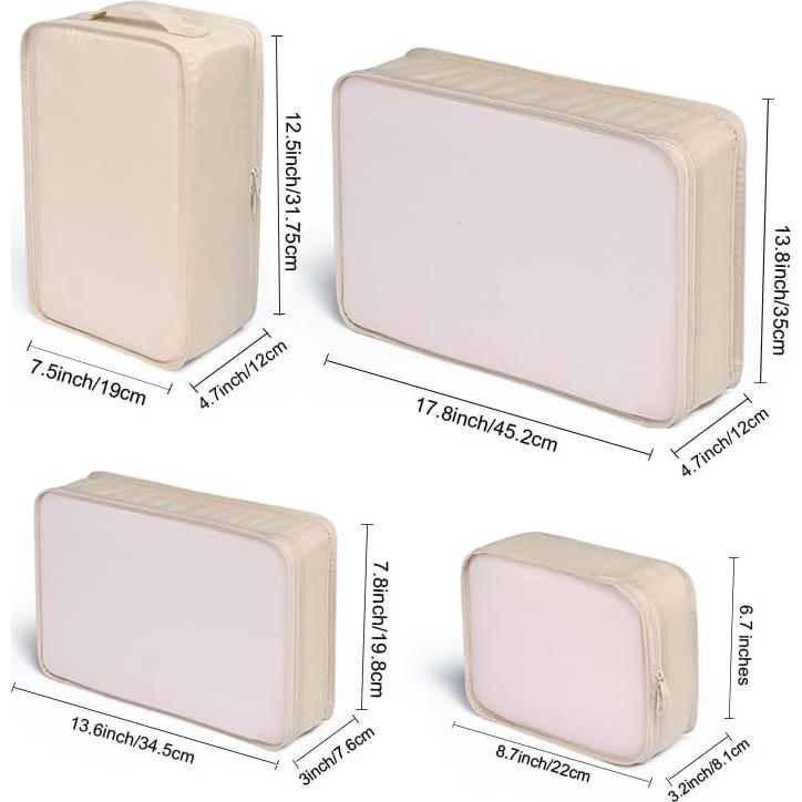 Cubos de Empaque de Viaje JJ POWER - 5 Piezas + Bolsa Zapatos