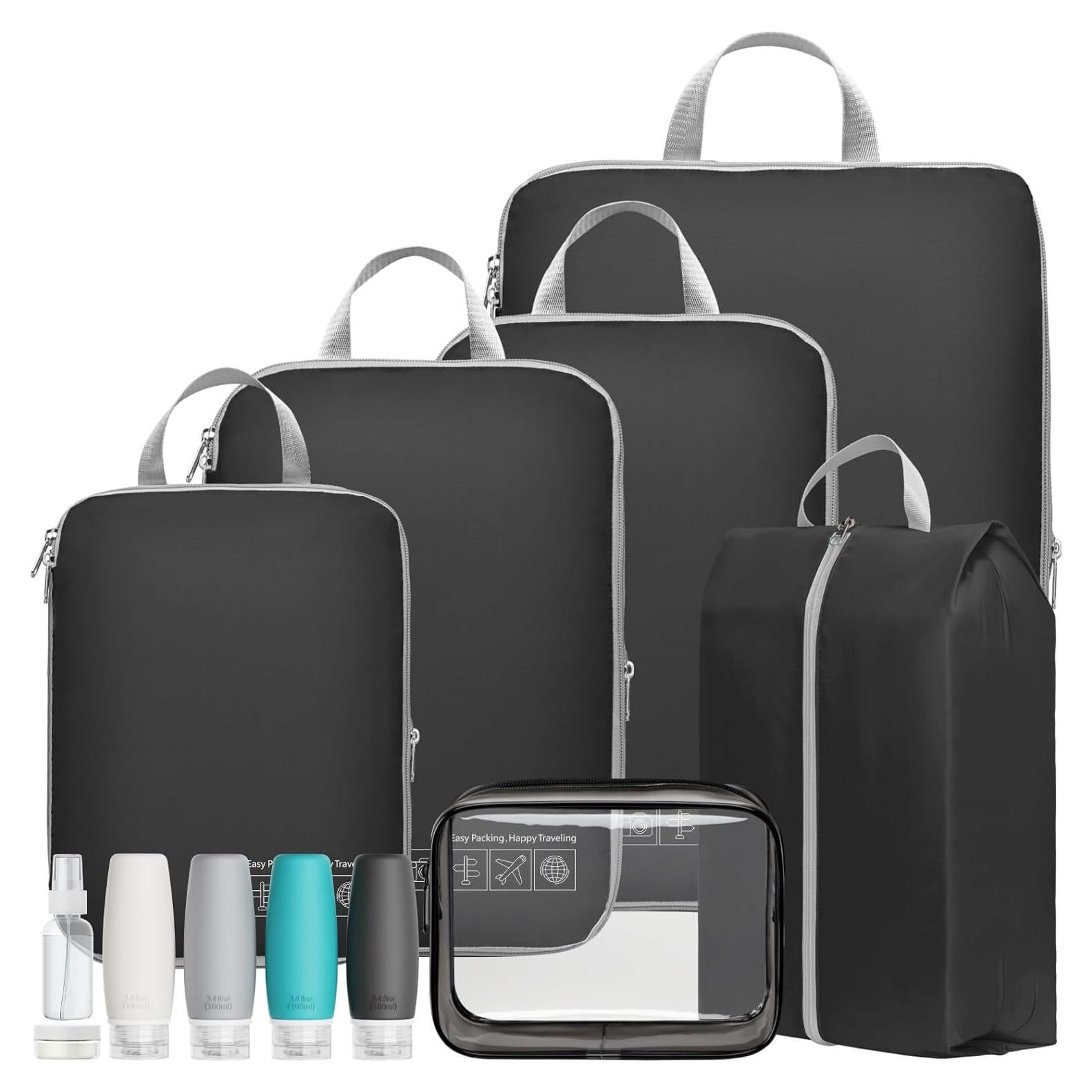 Cubos de Compresión Cambond para Viaje - Organizador Negro