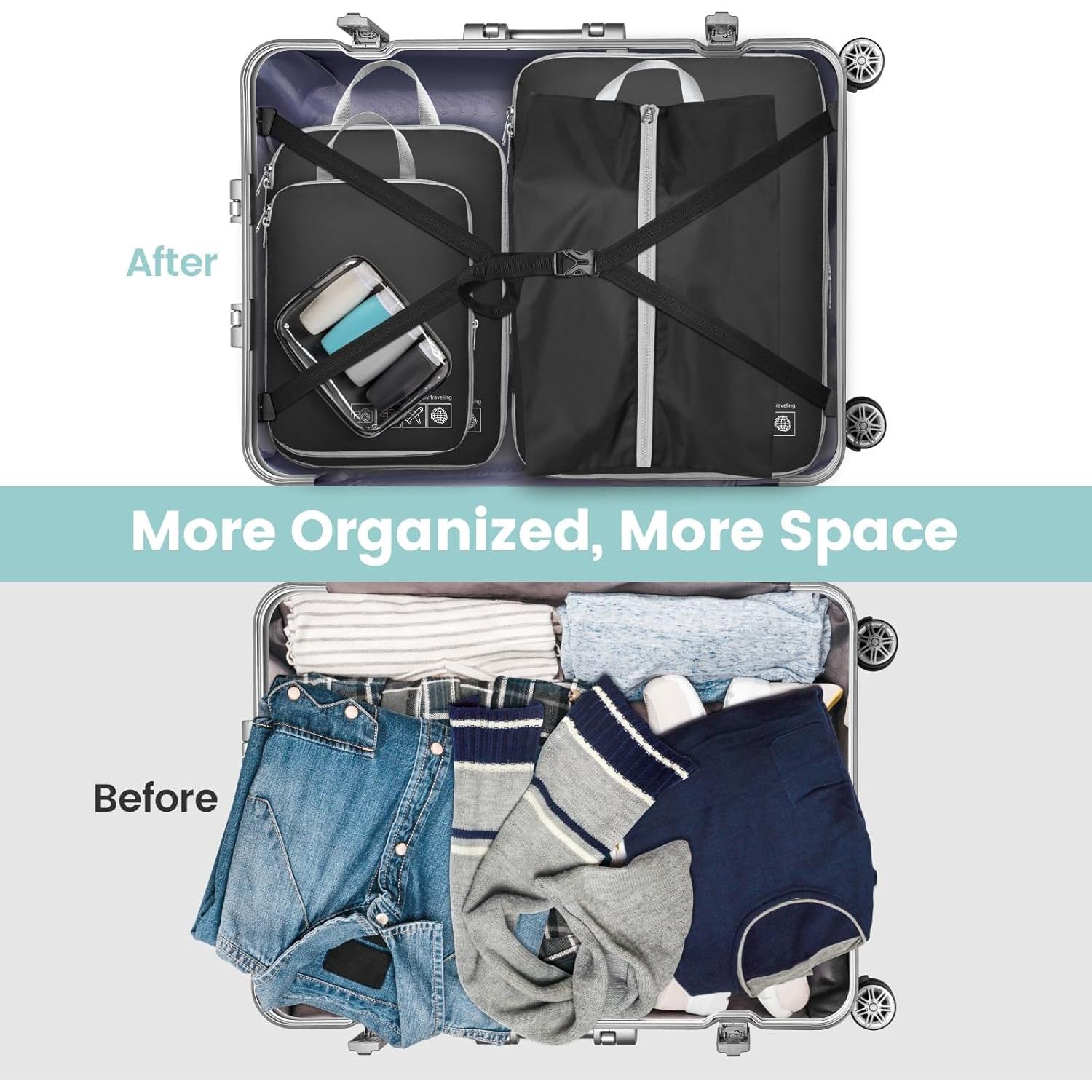 Cubos de Compresión Cambond para Viaje - Organizador Negro