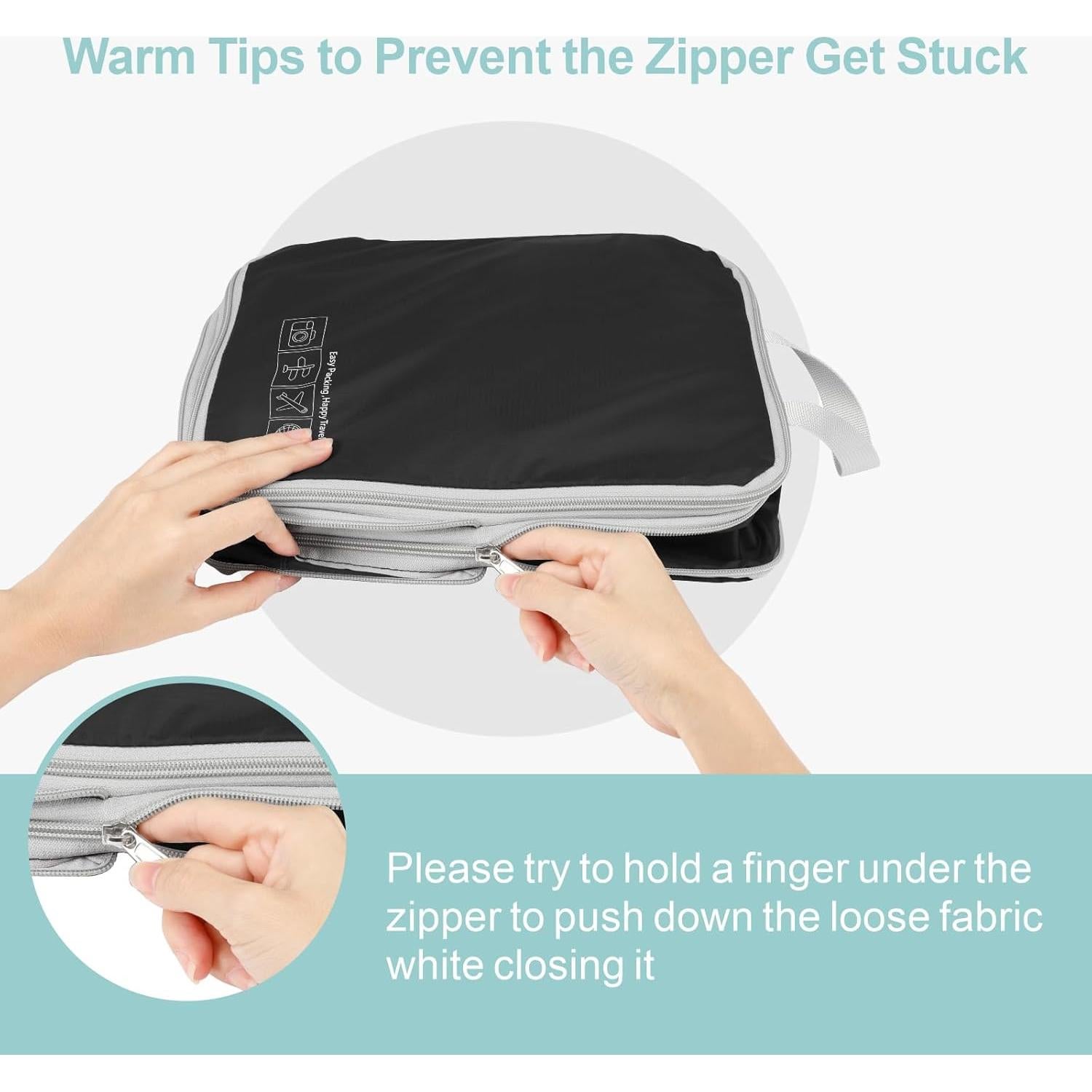 Cubos de Compresión Cambond para Viaje - Organizador Negro