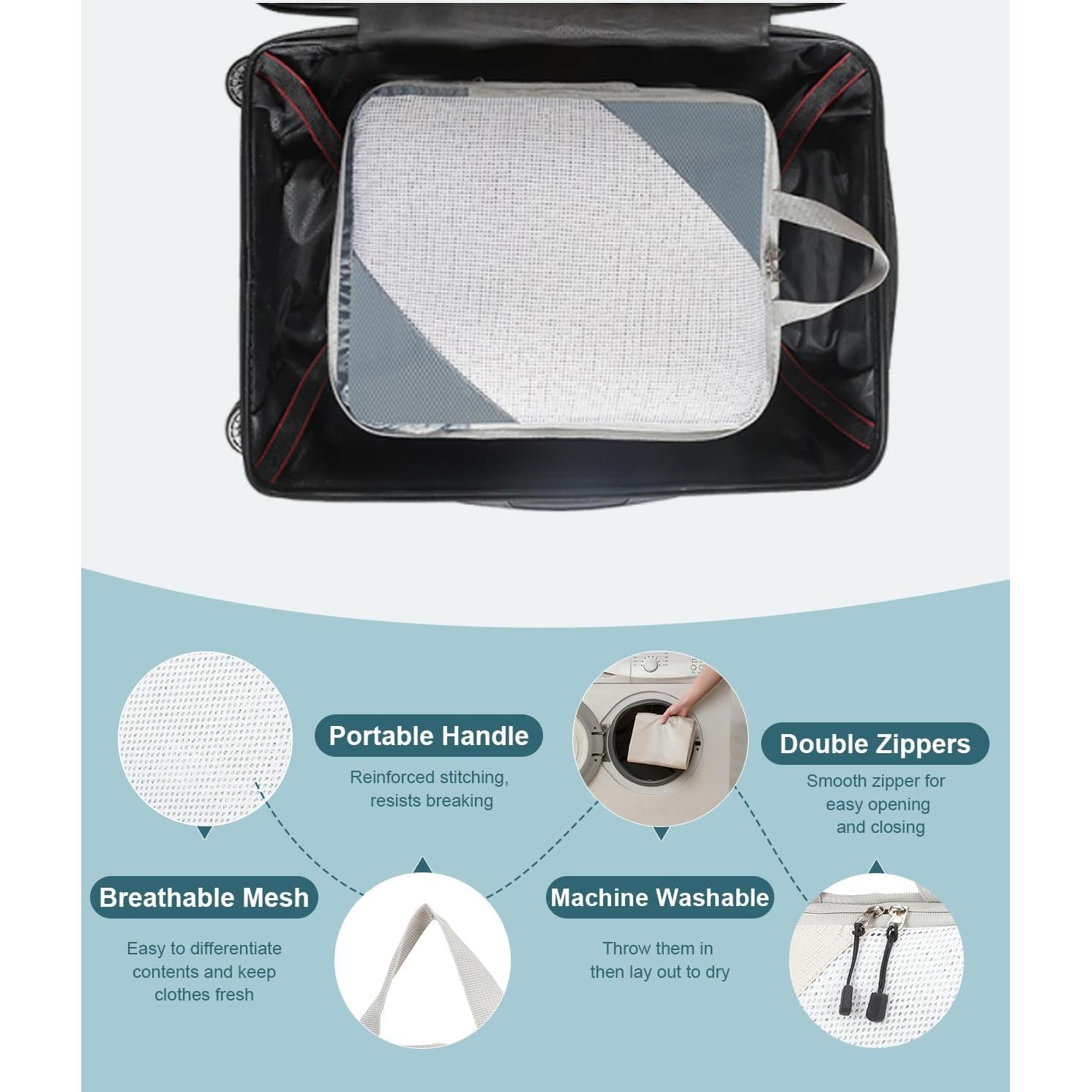 Bolsas de Compresión Grande Barsine 4 Set para Viaje