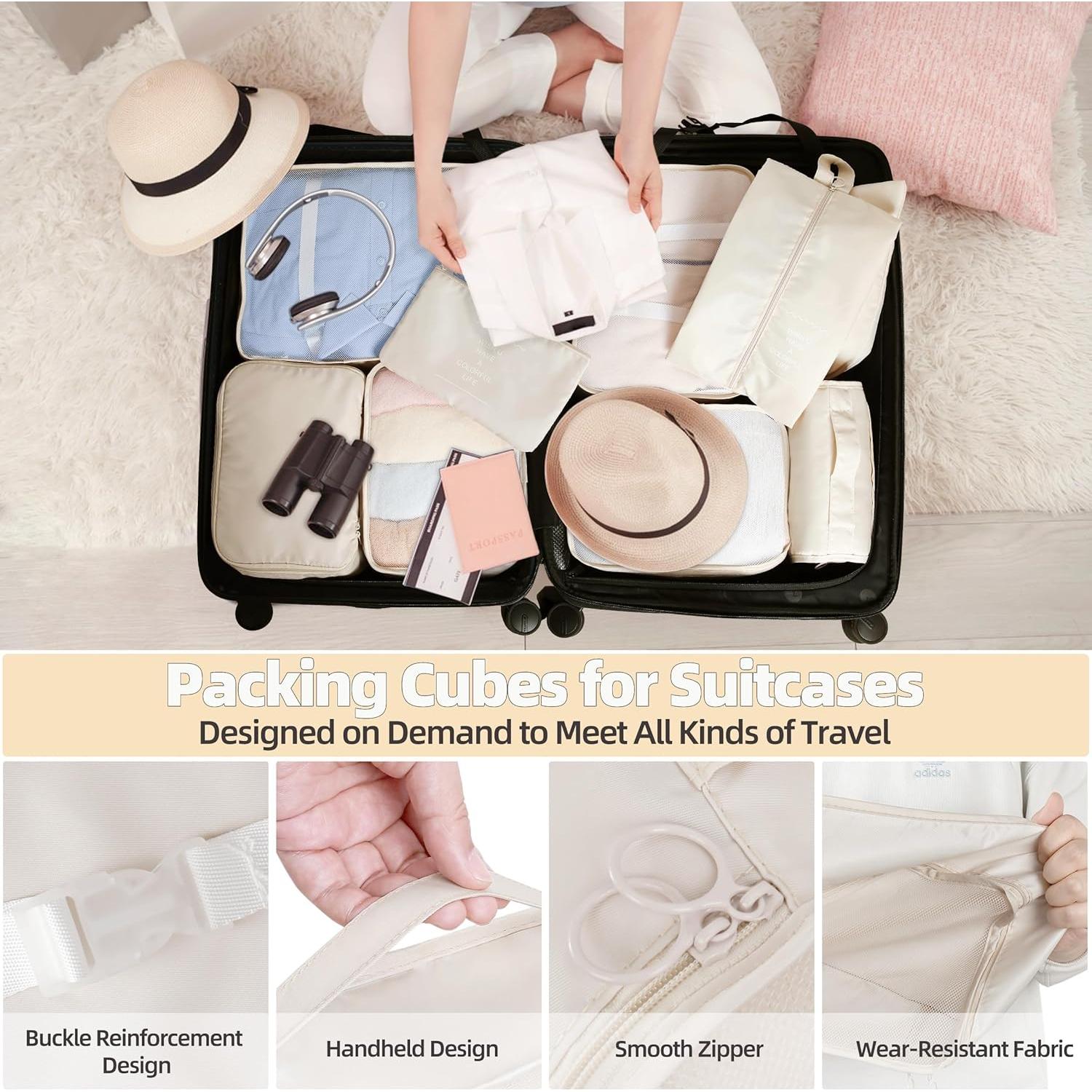 Juego de 10 Cubos de Empaque LUCDNC para Viajes