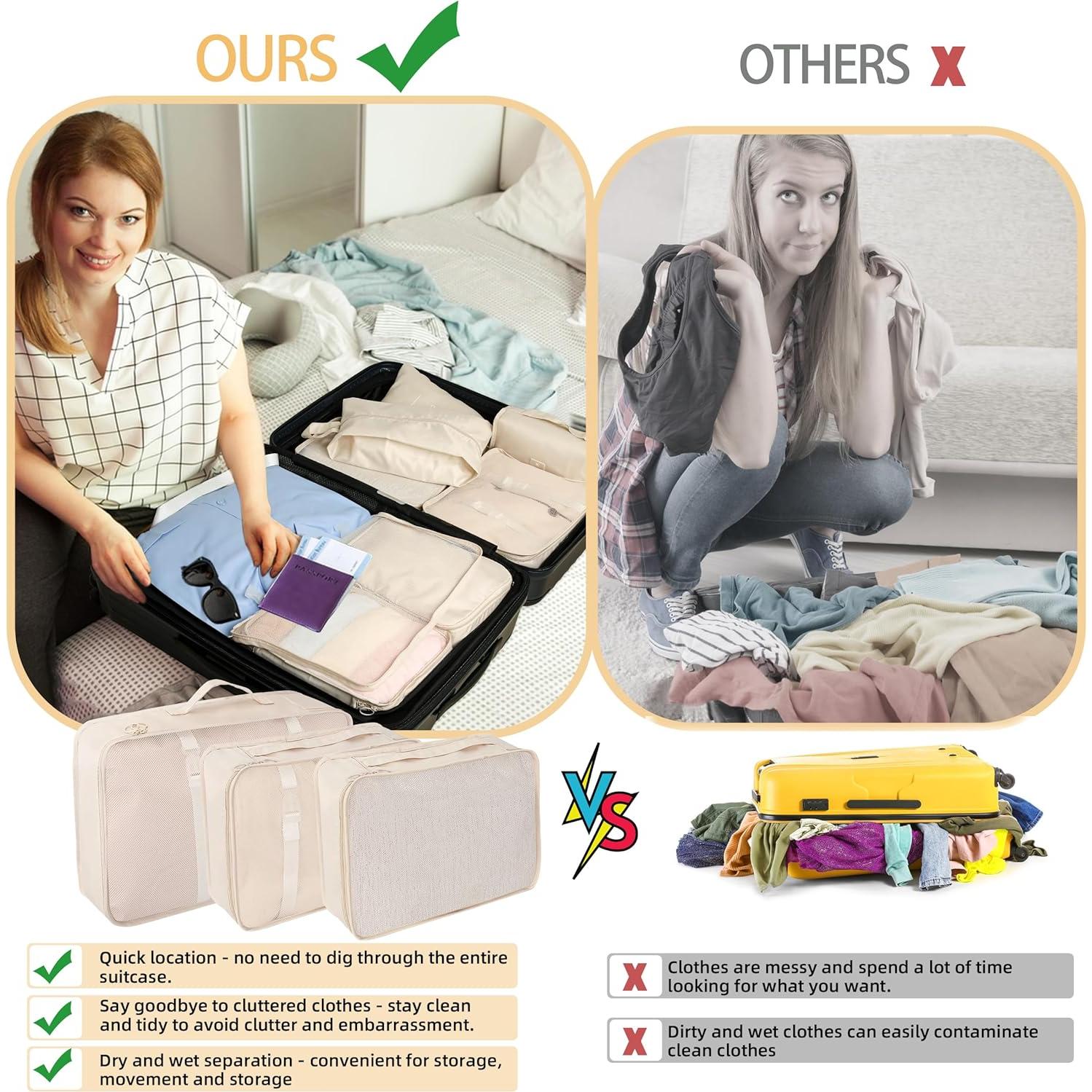 Juego de 10 Cubos de Empaque LUCDNC para Viajes