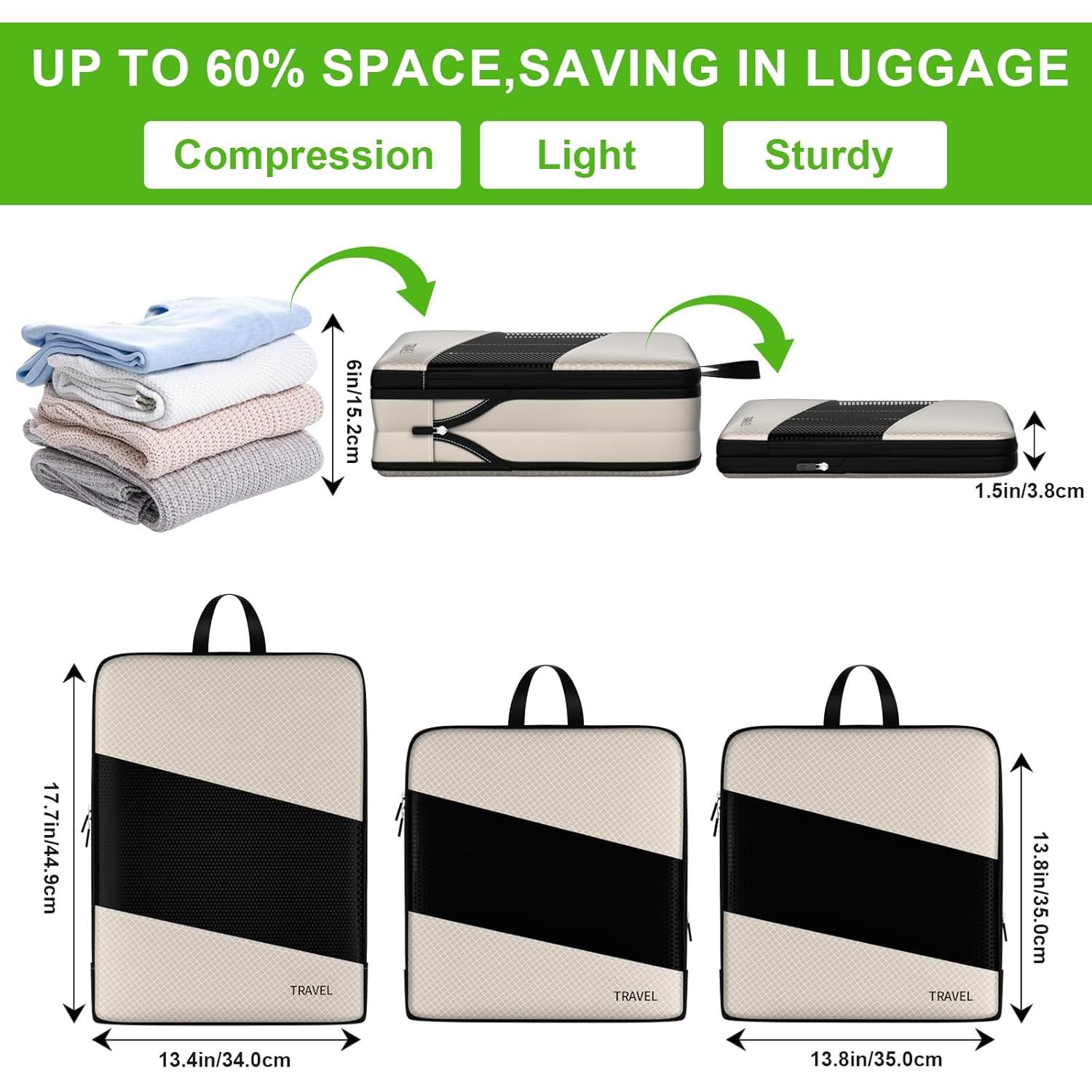 Cubos de Compresión UNTIFUL 6 Set Organizador de Viaje