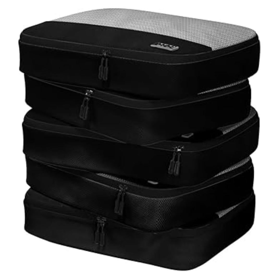 Cubos de Empaque Grandes Dot&Dot 5pc Negro para Viaje