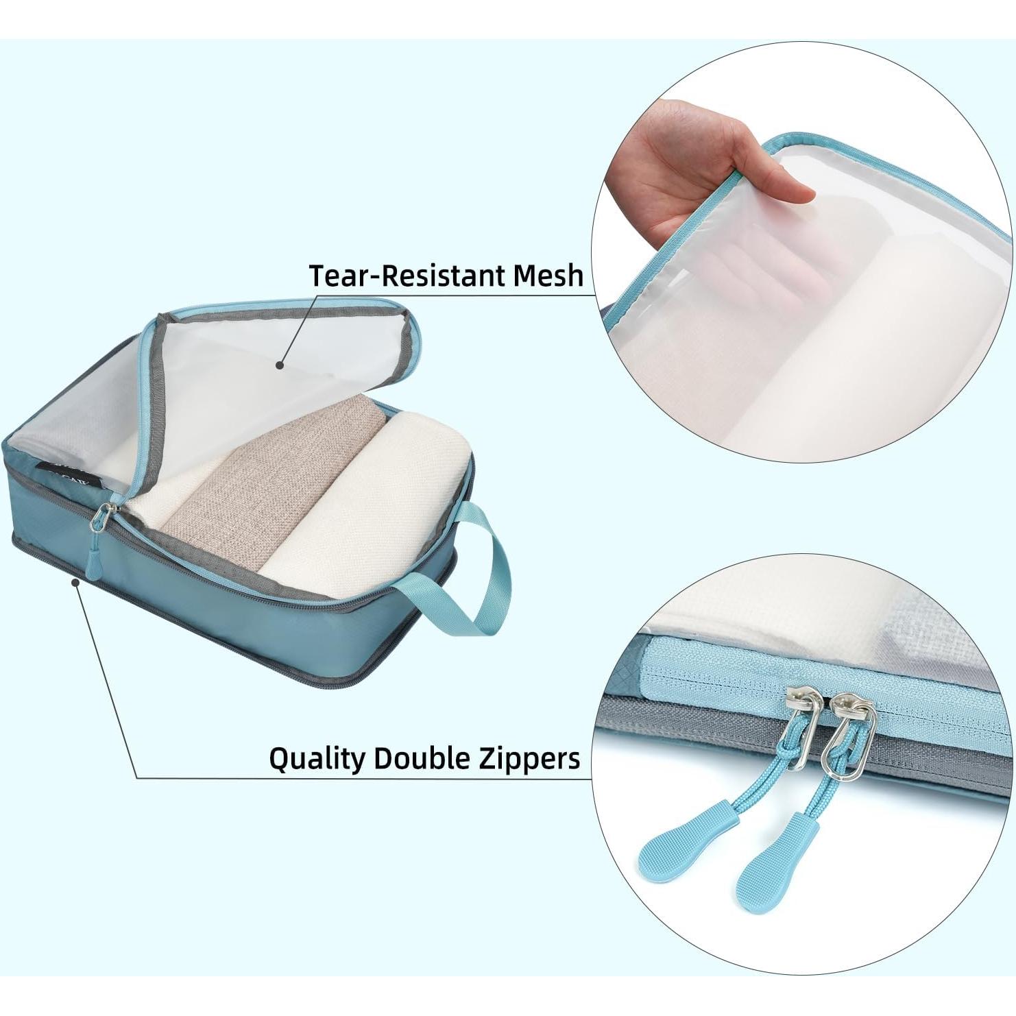 BAGAIL 6 Set Cubos de Compresión Ultraligeros Viaje