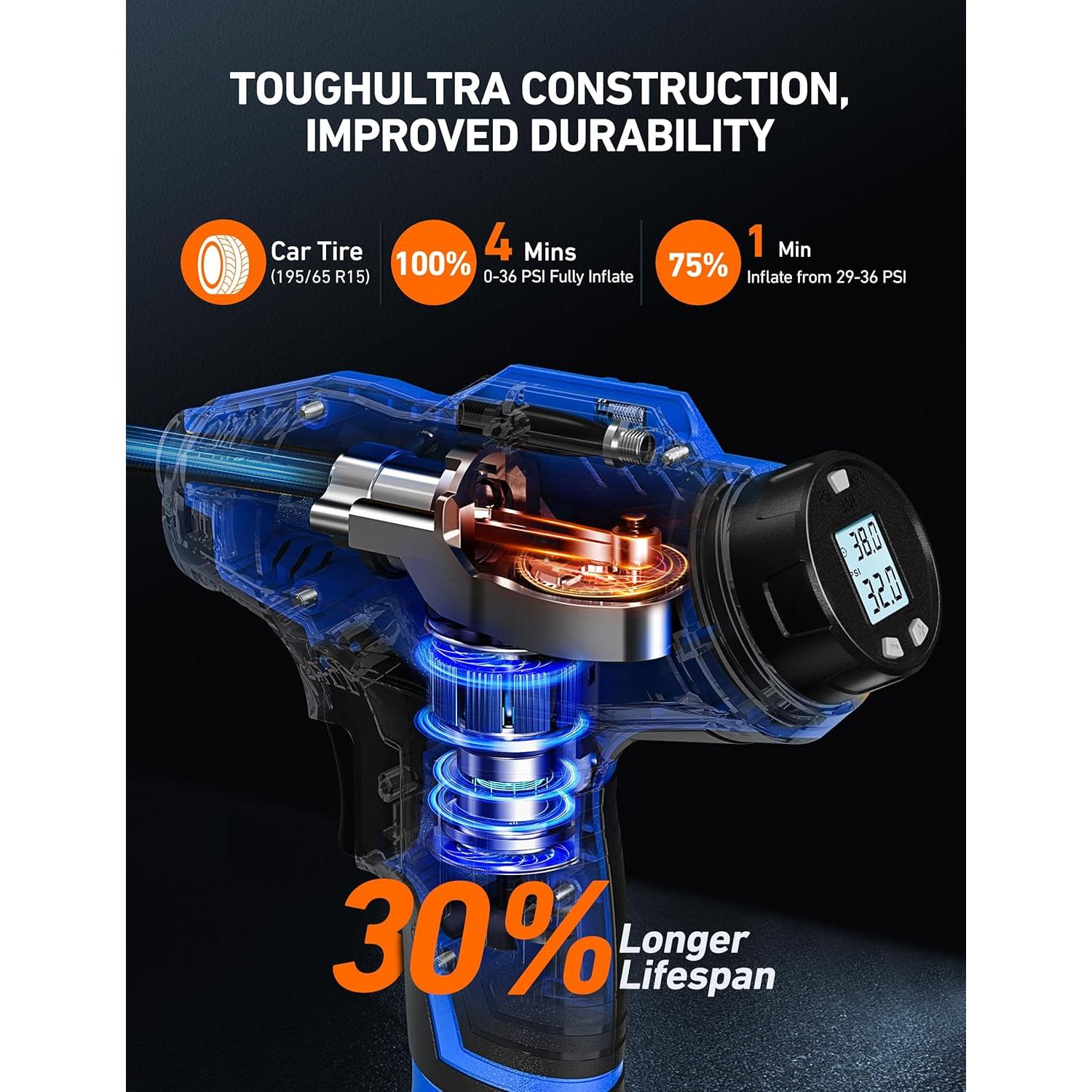 Compresor de Aire Inalámbrico AstroAI 20V 160PSI Portátil