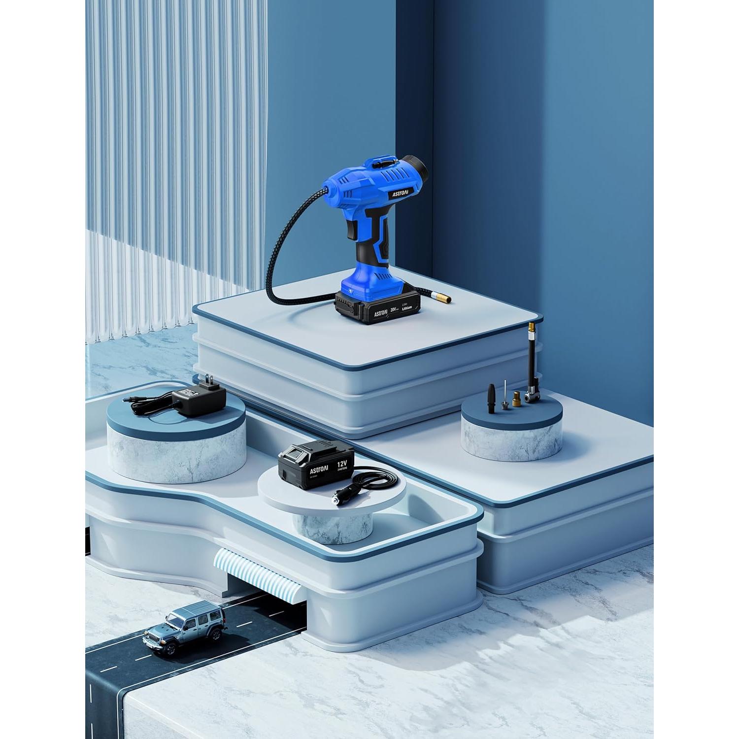 Compresor de Aire Inalámbrico AstroAI 20V 160PSI Portátil