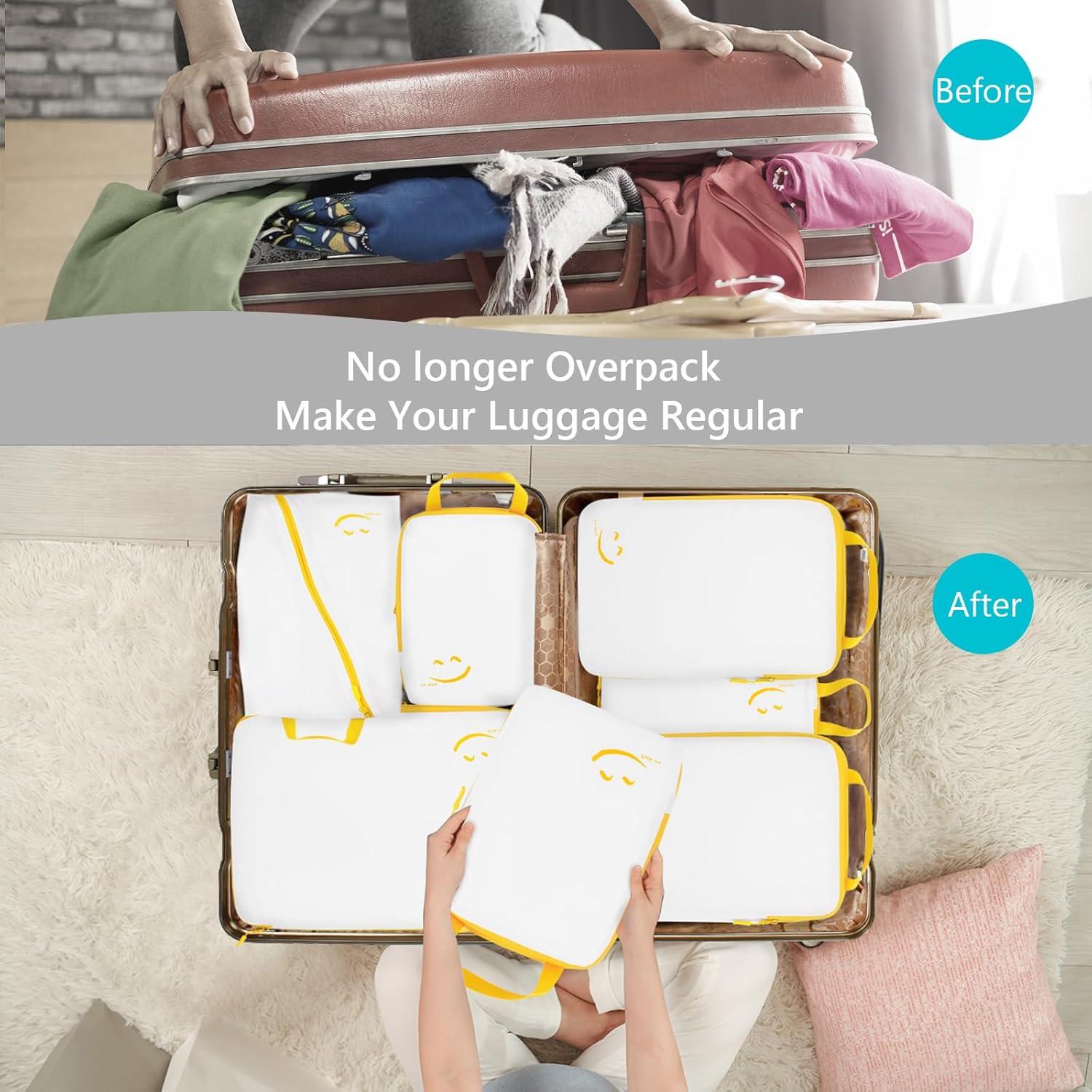 Travelkin 3 Set Cubos de Compresión para Maletas 4 Tamaños