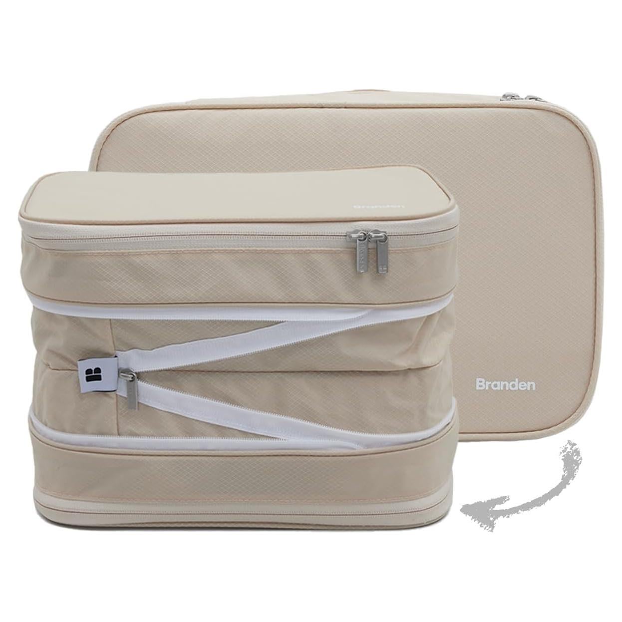 Cubo de Compresión Branden X-Large Beige Arena 40x30 cm