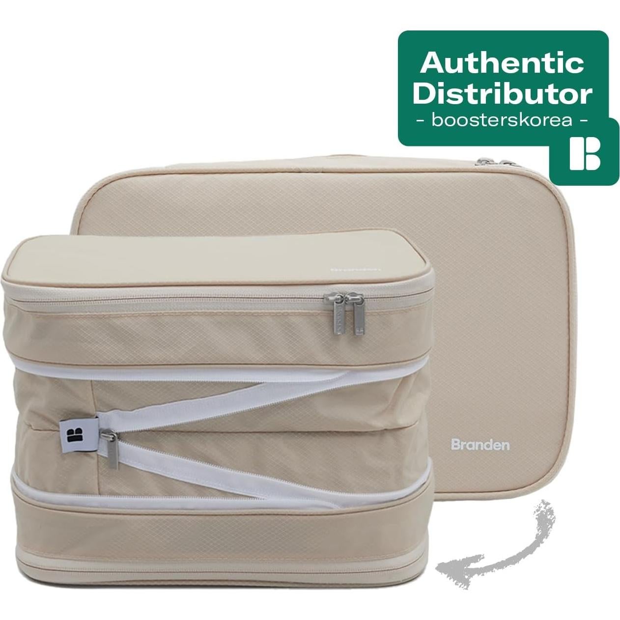 Cubo de Compresión Branden X-Large Beige Arena 40x30 cm