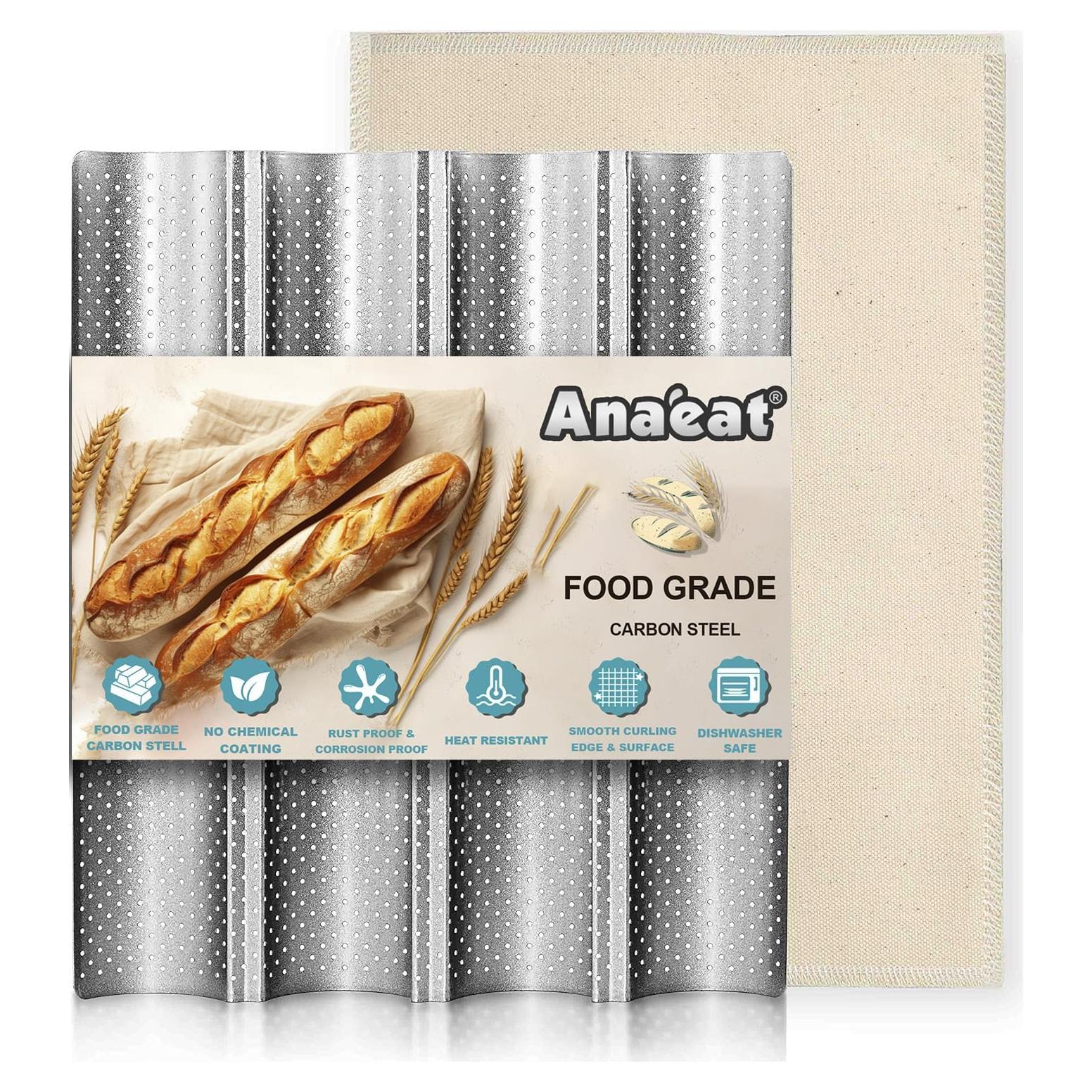 Sartén para Baguette Anaeat Antiadherente con Paño de Prueba