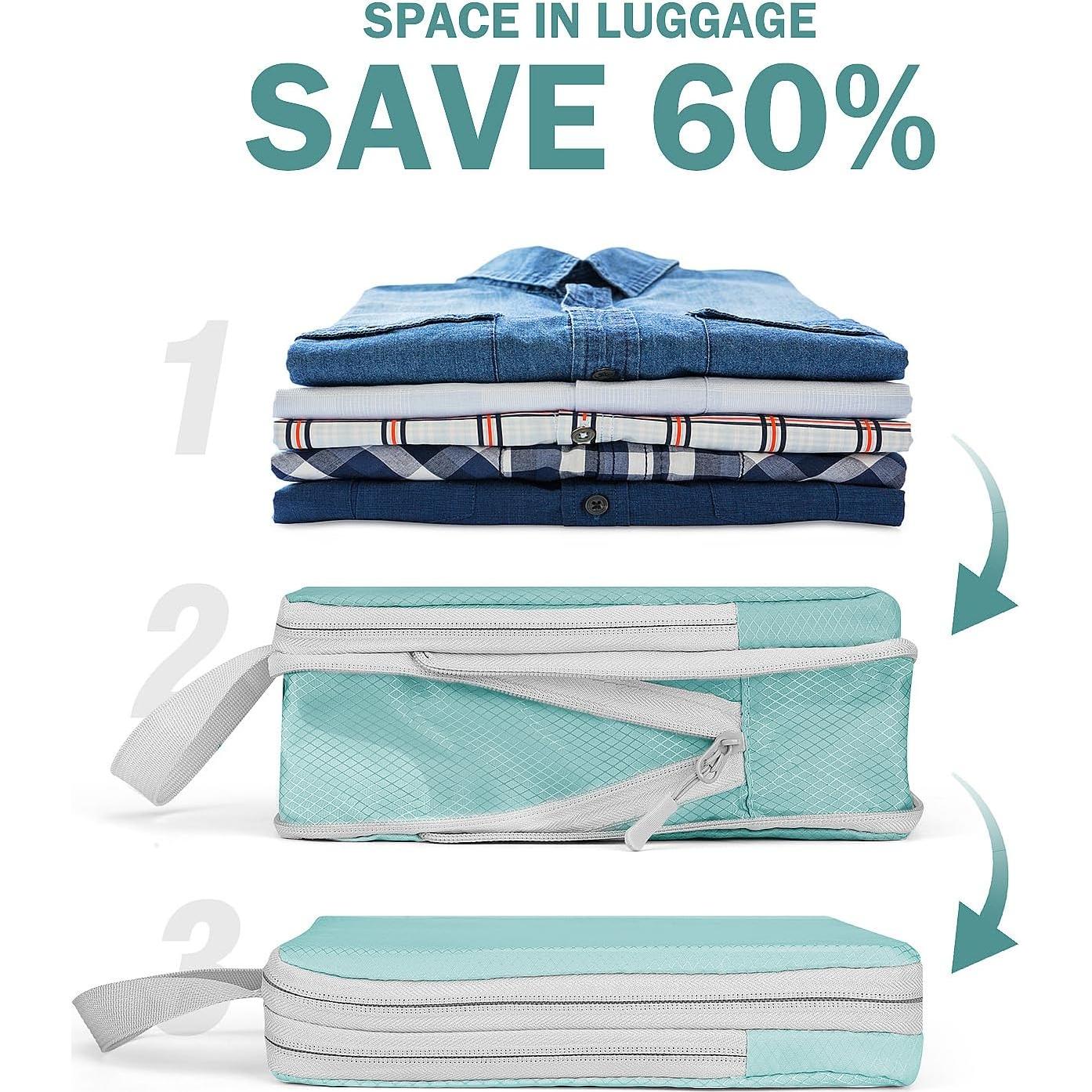 Set de 8 Cubos de Empaque Utook - Compresión Azul