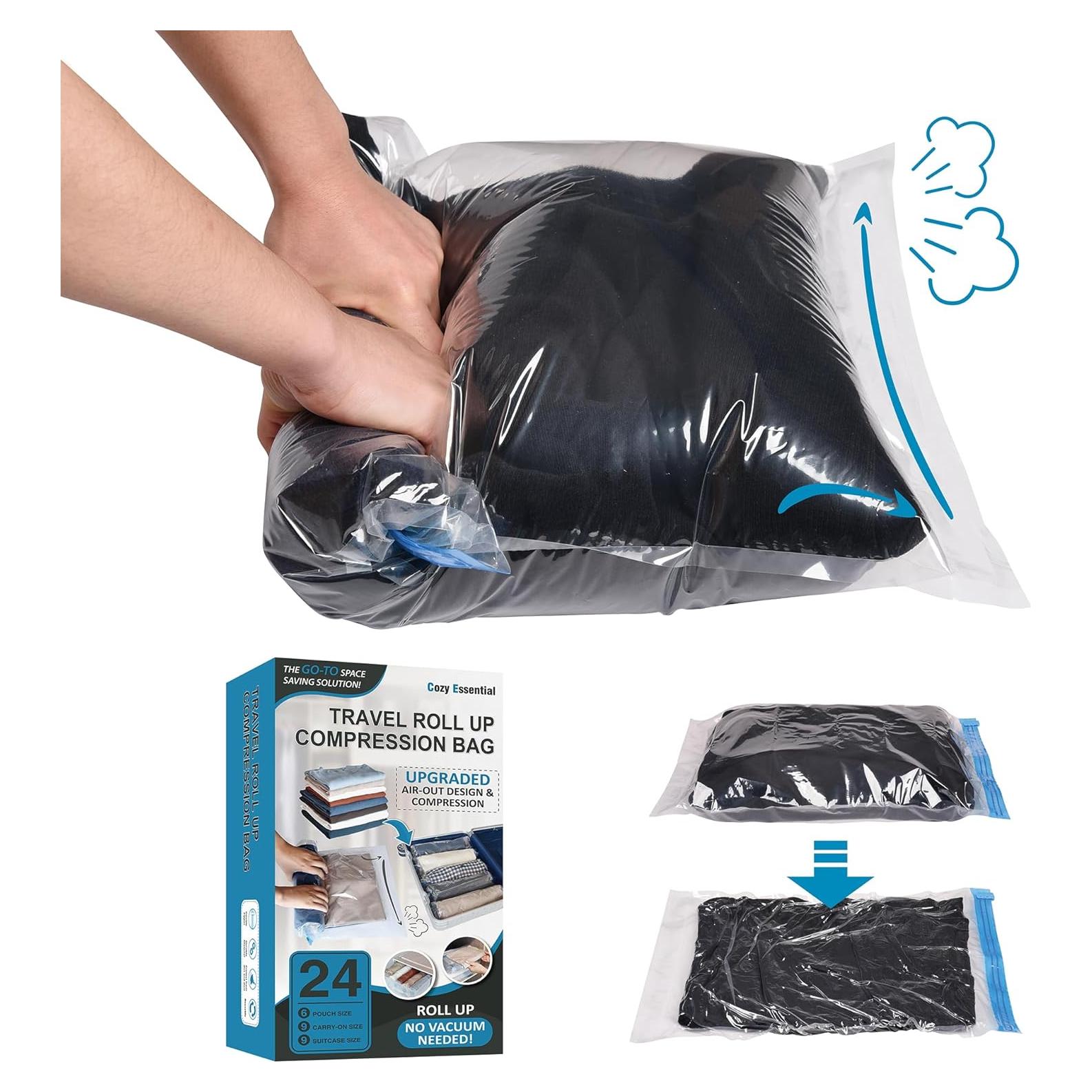 Bolsas de Compresión Cozy Essential 24 Piezas Ahorra Espacio