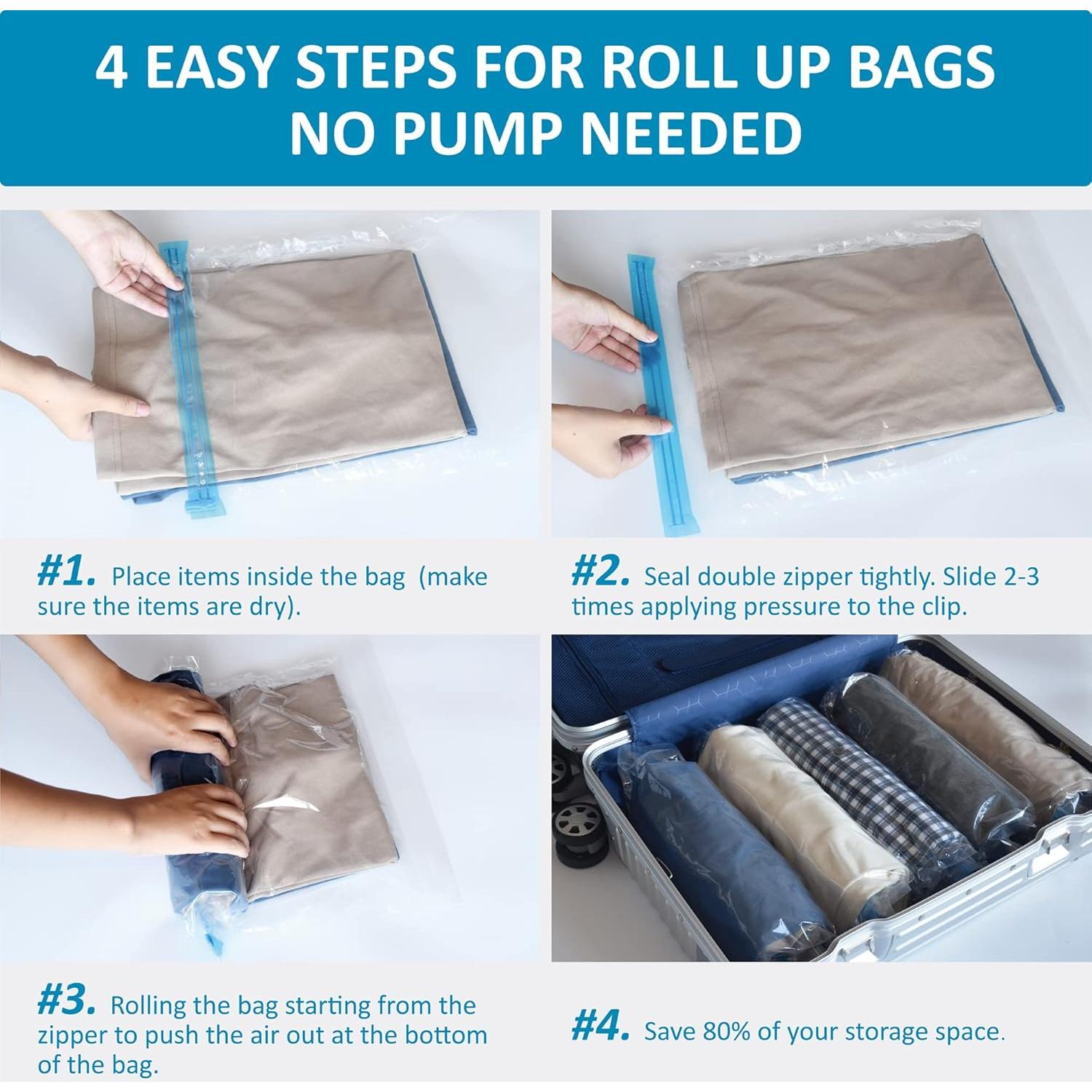 Bolsas de Compresión Cozy Essential 24 Piezas Ahorra Espacio