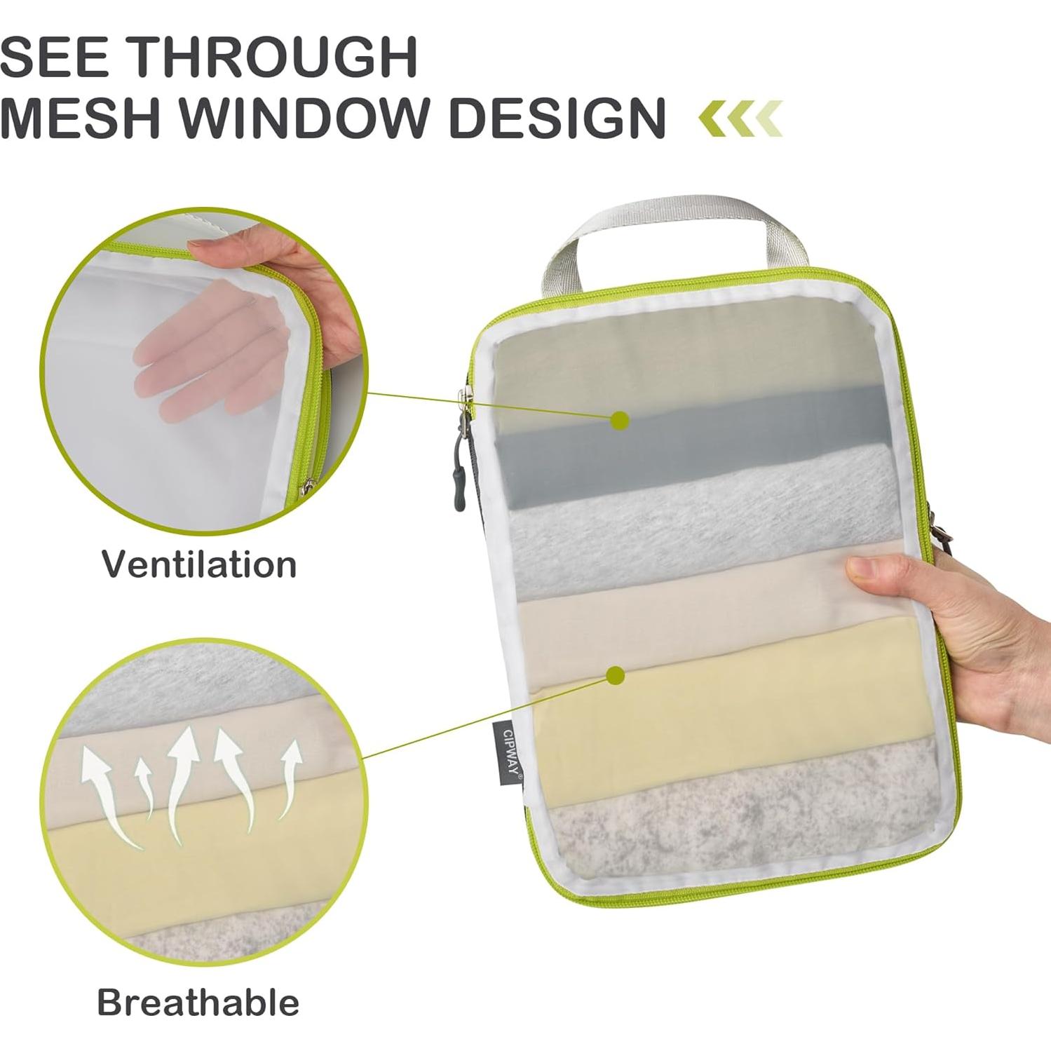 Cipway Cubos de Compresión de Malla 3 Pcs Blancos