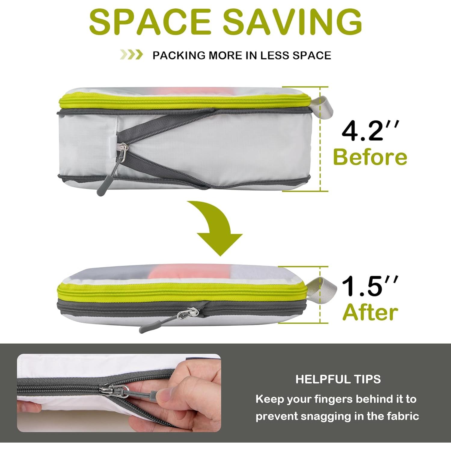 Cipway Cubos de Compresión de Malla 3 Pcs Blancos