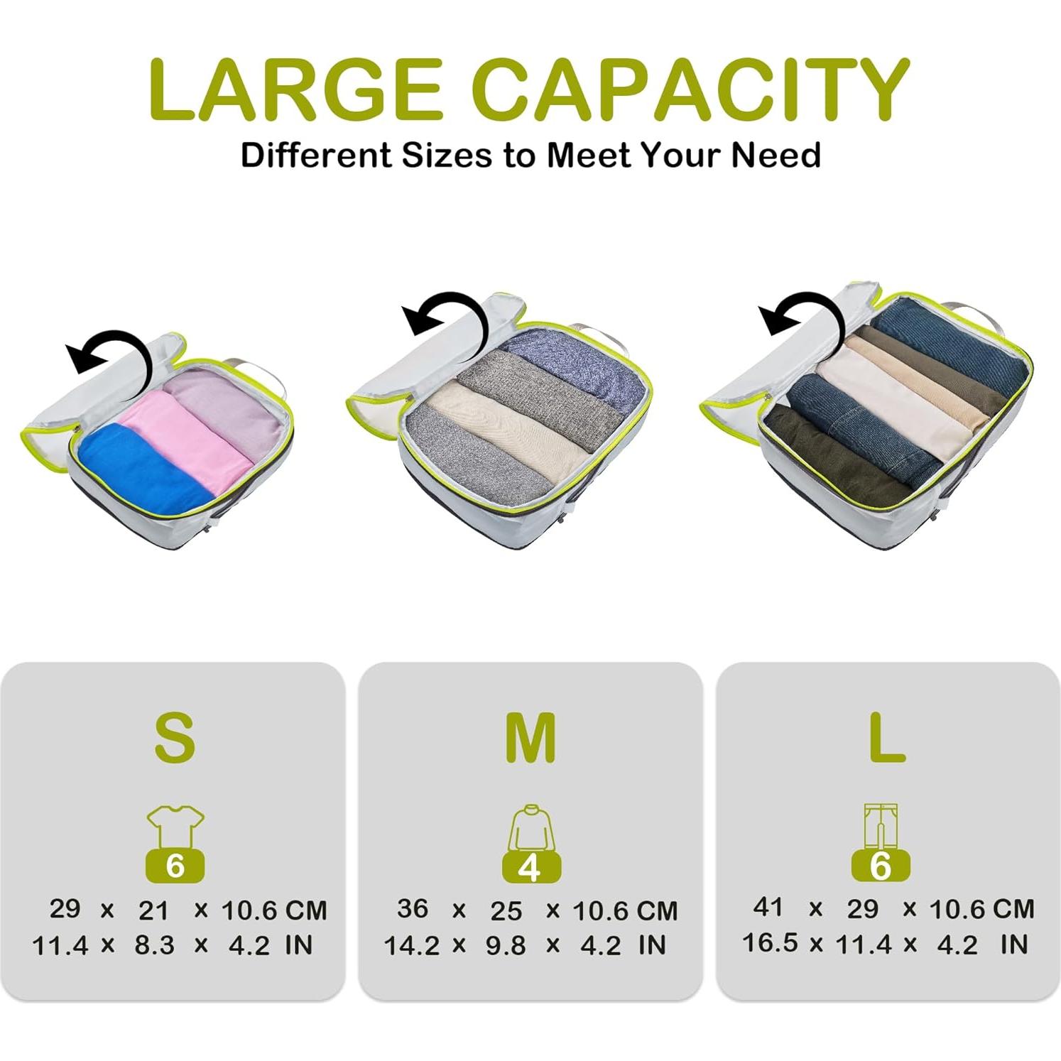 Cipway Cubos de Compresión de Malla 3 Pcs Blancos