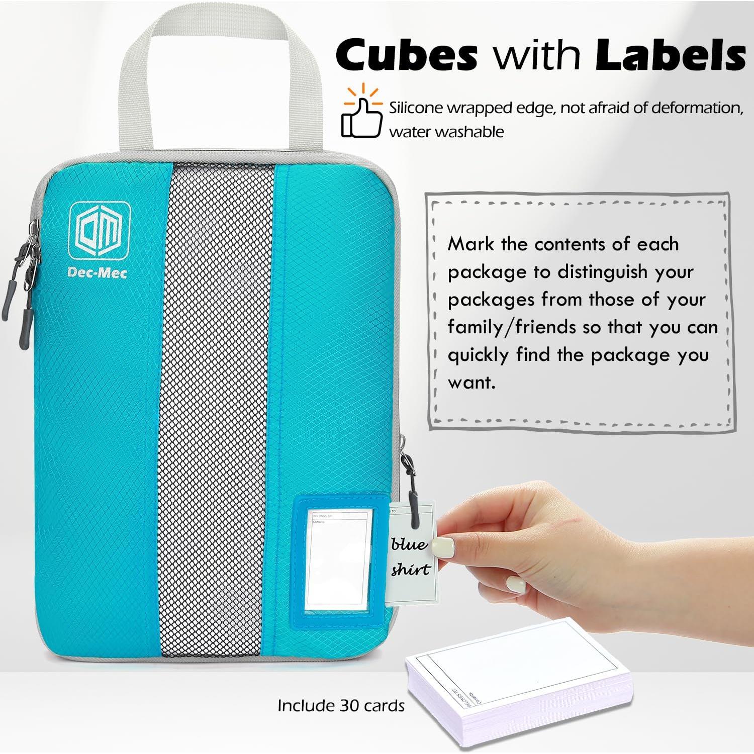 Set de Compresión 4 en 1 Dec-Mec Cubos de Empaque Azul