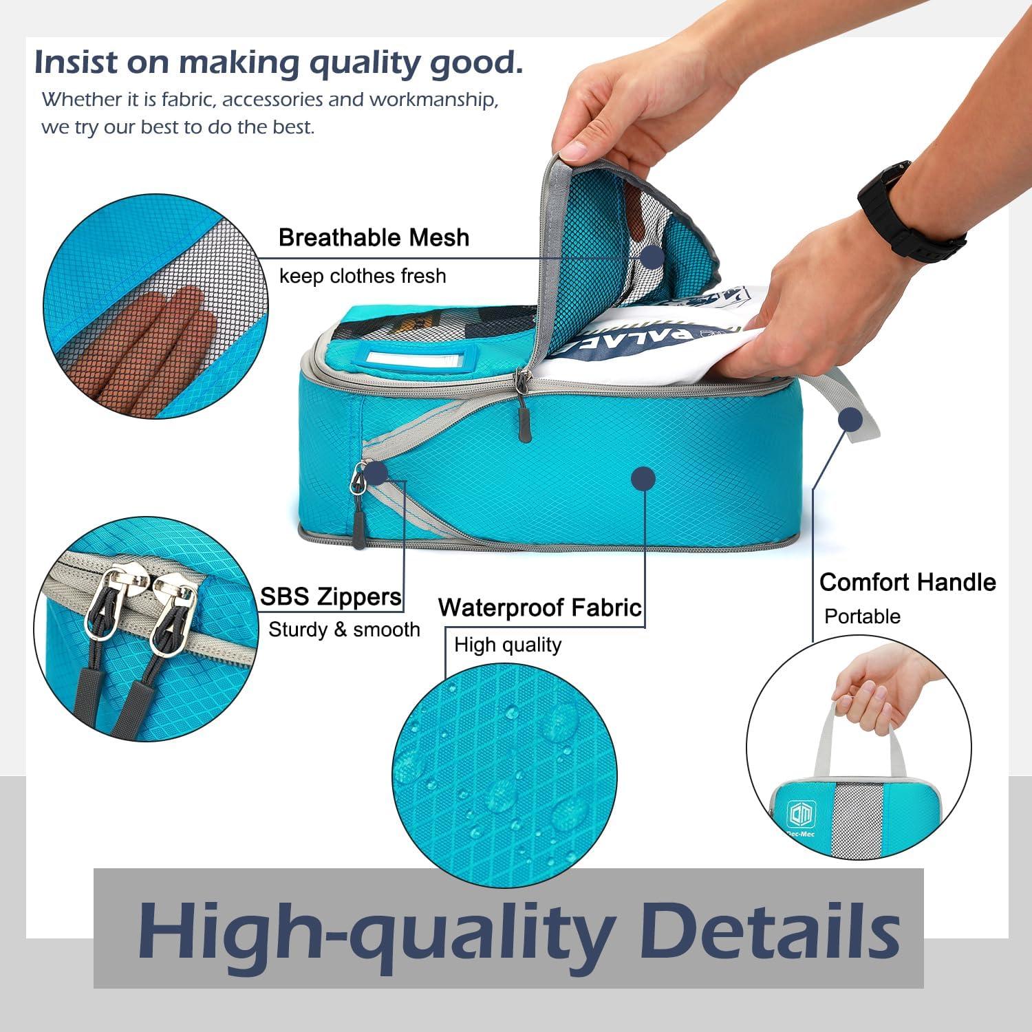 Set de Compresión 4 en 1 Dec-Mec Cubos de Empaque Azul