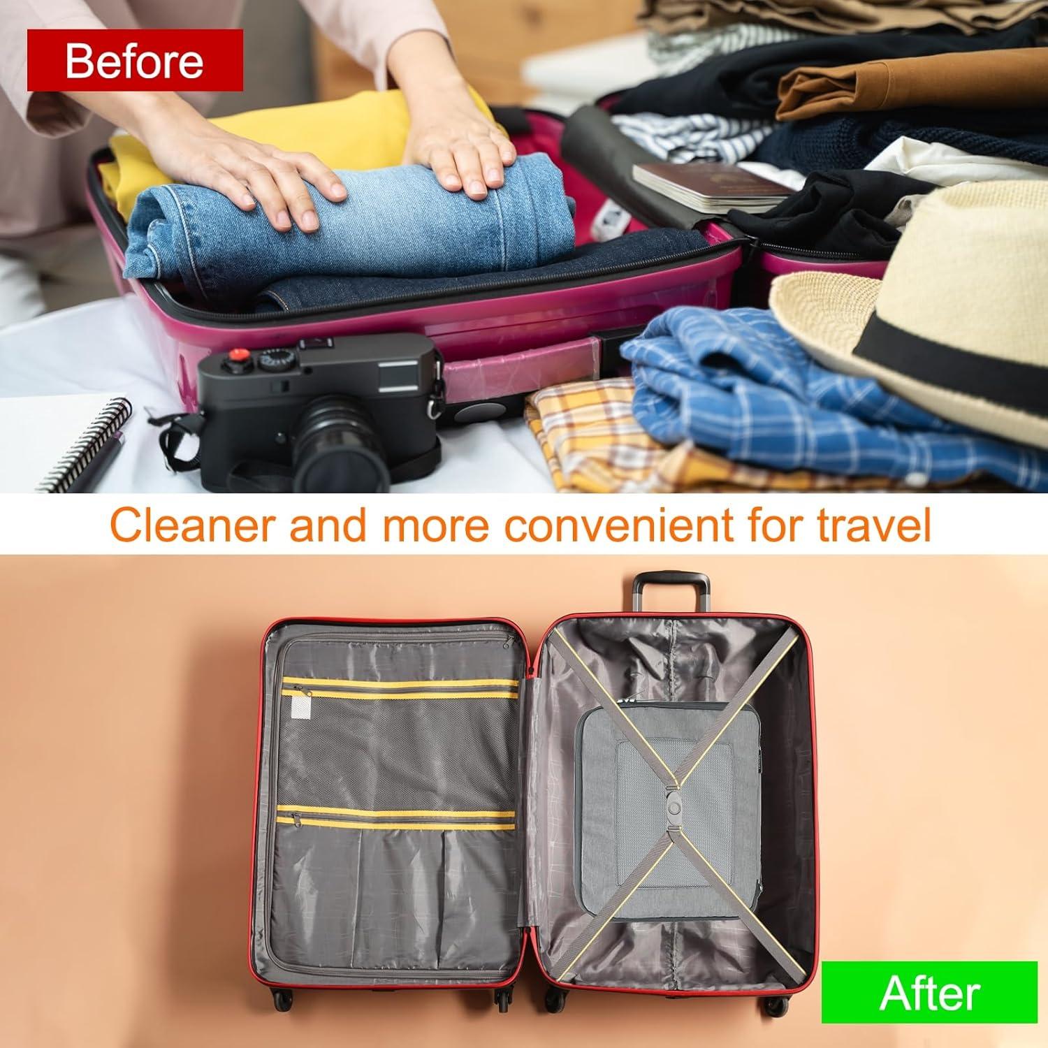 Cubo de Compresión HARFINGTON 26x23x13cm Gris Organizador