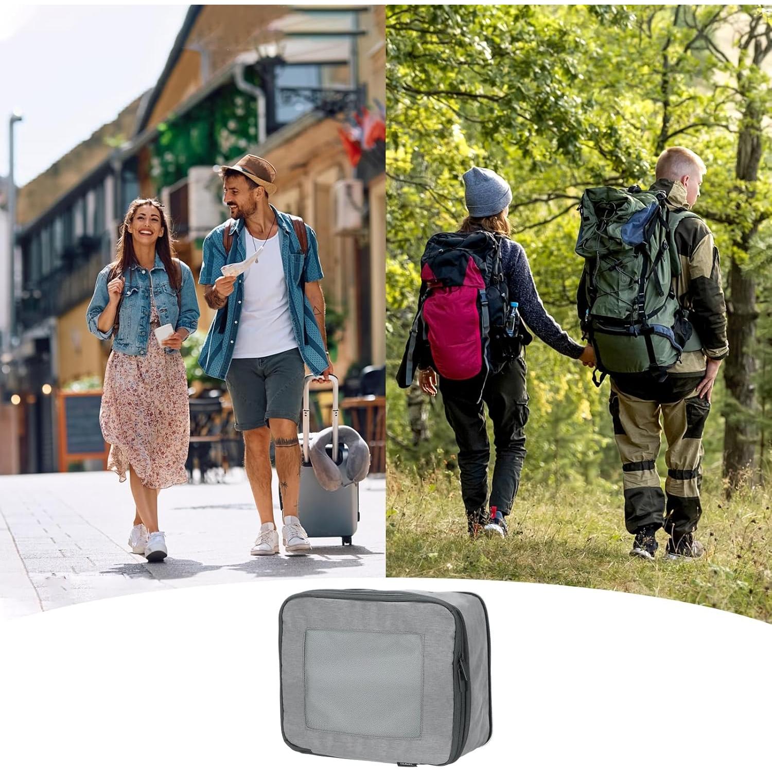 Cubo de Compresión HARFINGTON 26x23x13cm Gris Organizador