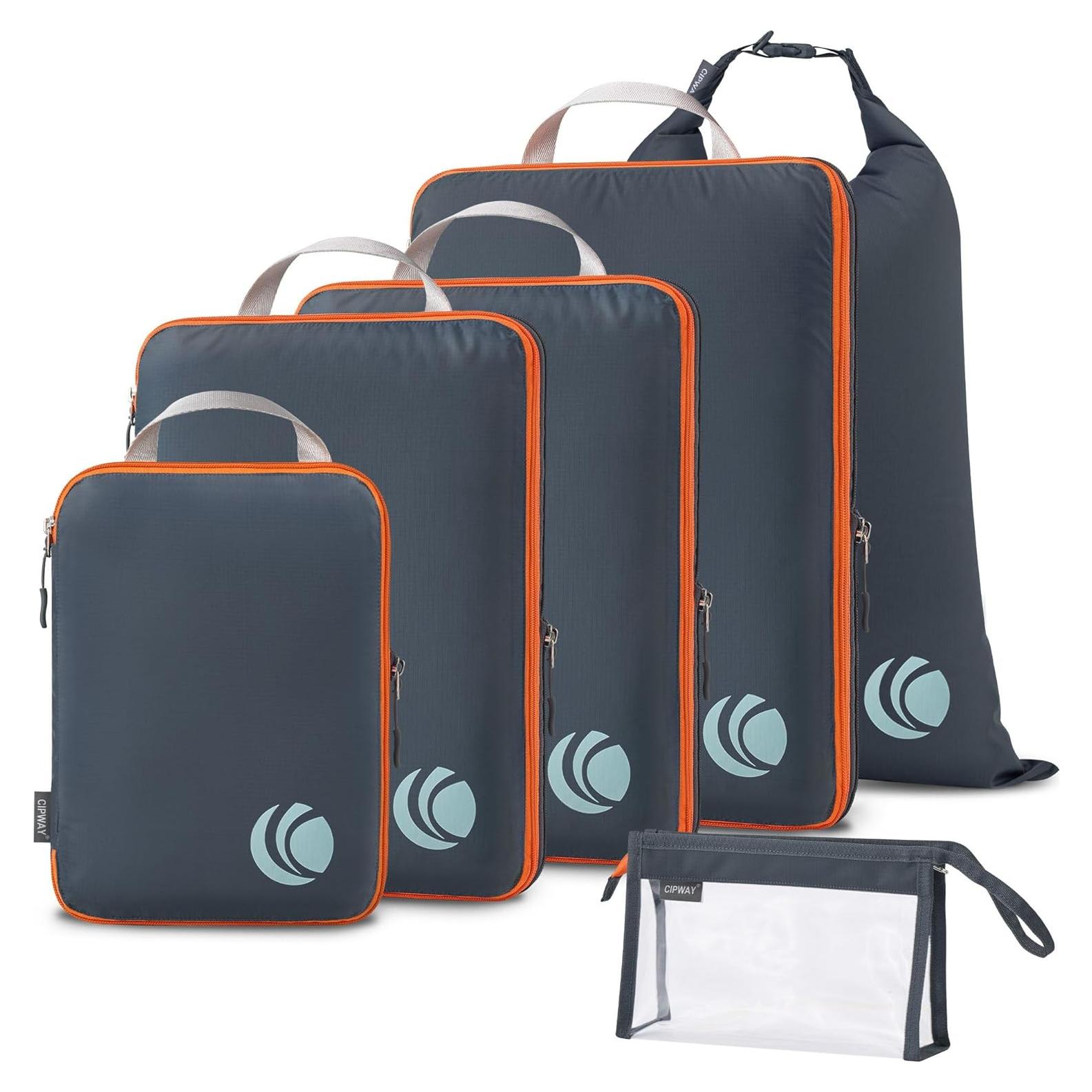 Cipway Cubos de Compresión para Equipaje 6 Piezas Gris