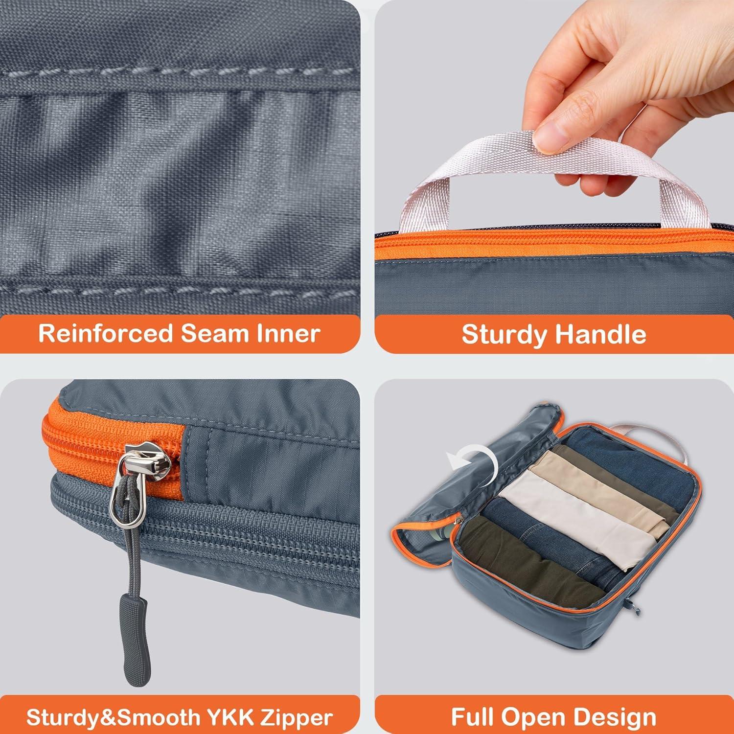 Cipway Cubos de Compresión para Equipaje 6 Piezas Gris