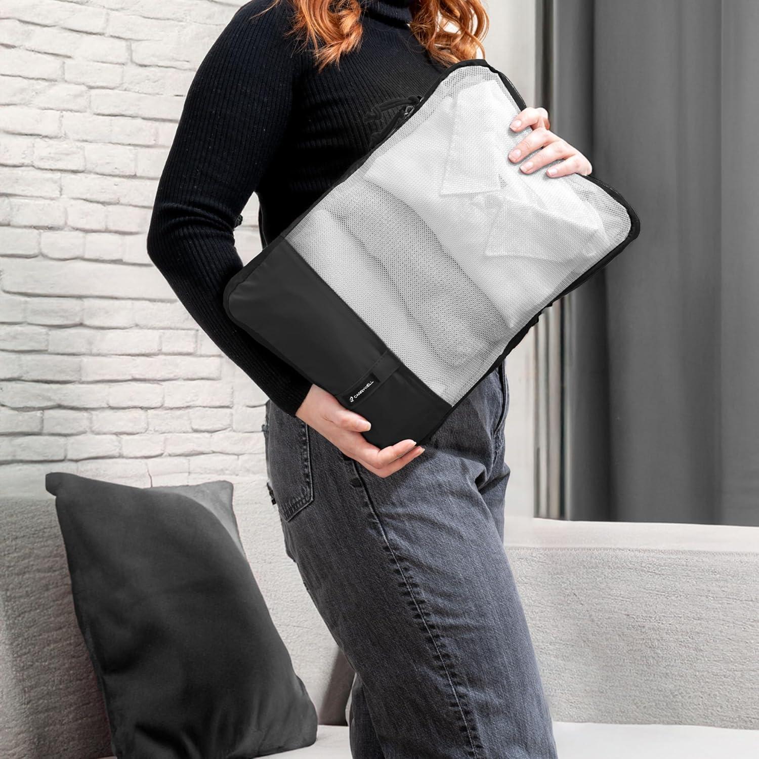 Cubos de Compresión Carrywell Set de 6 Negro Livianos