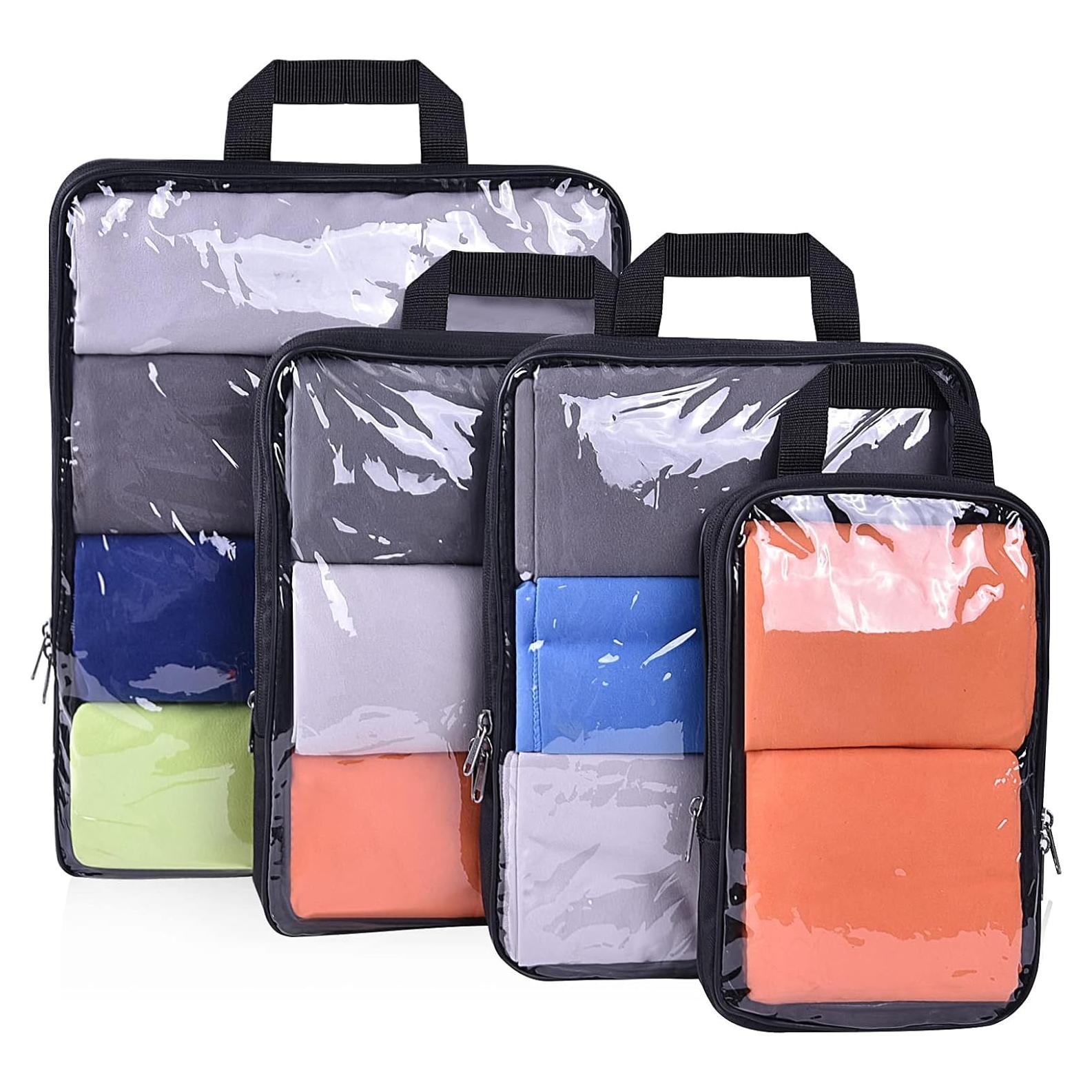 Cubos de Compresión Transparentes BAGAIL 4 Set 38x28 cm