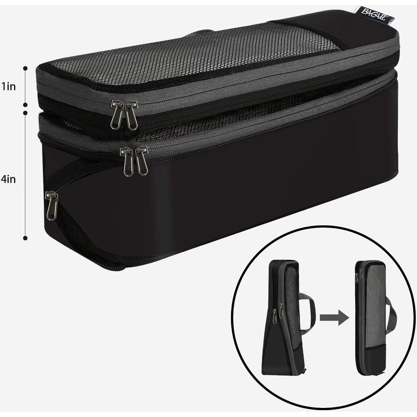 Cubos de Compresión BAGAIL 6 Set Negro 320D para Viaje