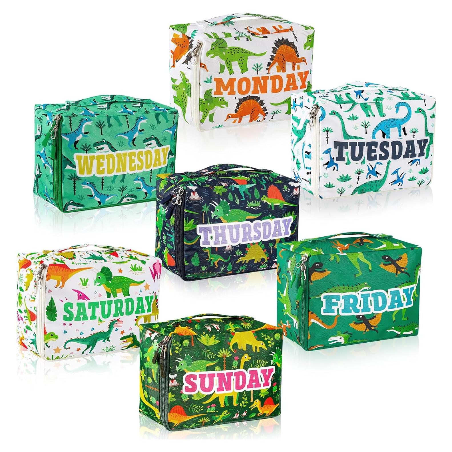 Cubos de Empaque para Viaje Niños Paterr 7 Pcs Dinosaurio