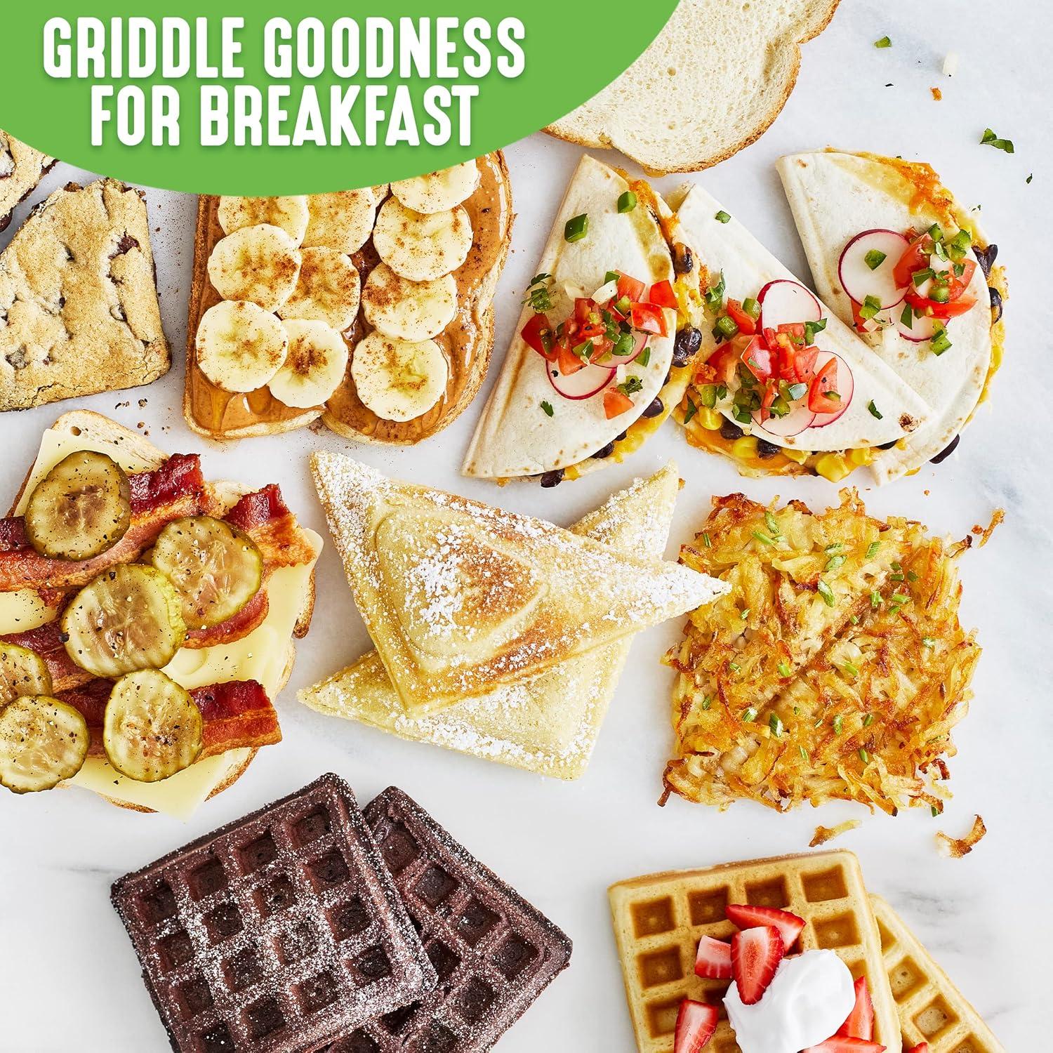 GreenLife Dúo Waffles y Sándwiches Turquesa 825W