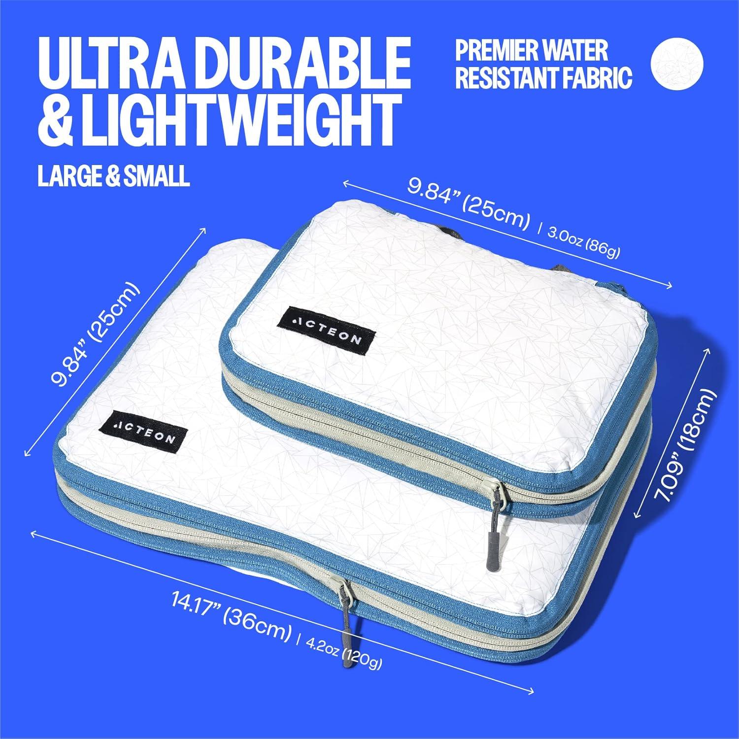 Cubos de Empaque Acteon - 2 Piezas para Ropa y Maquillaje