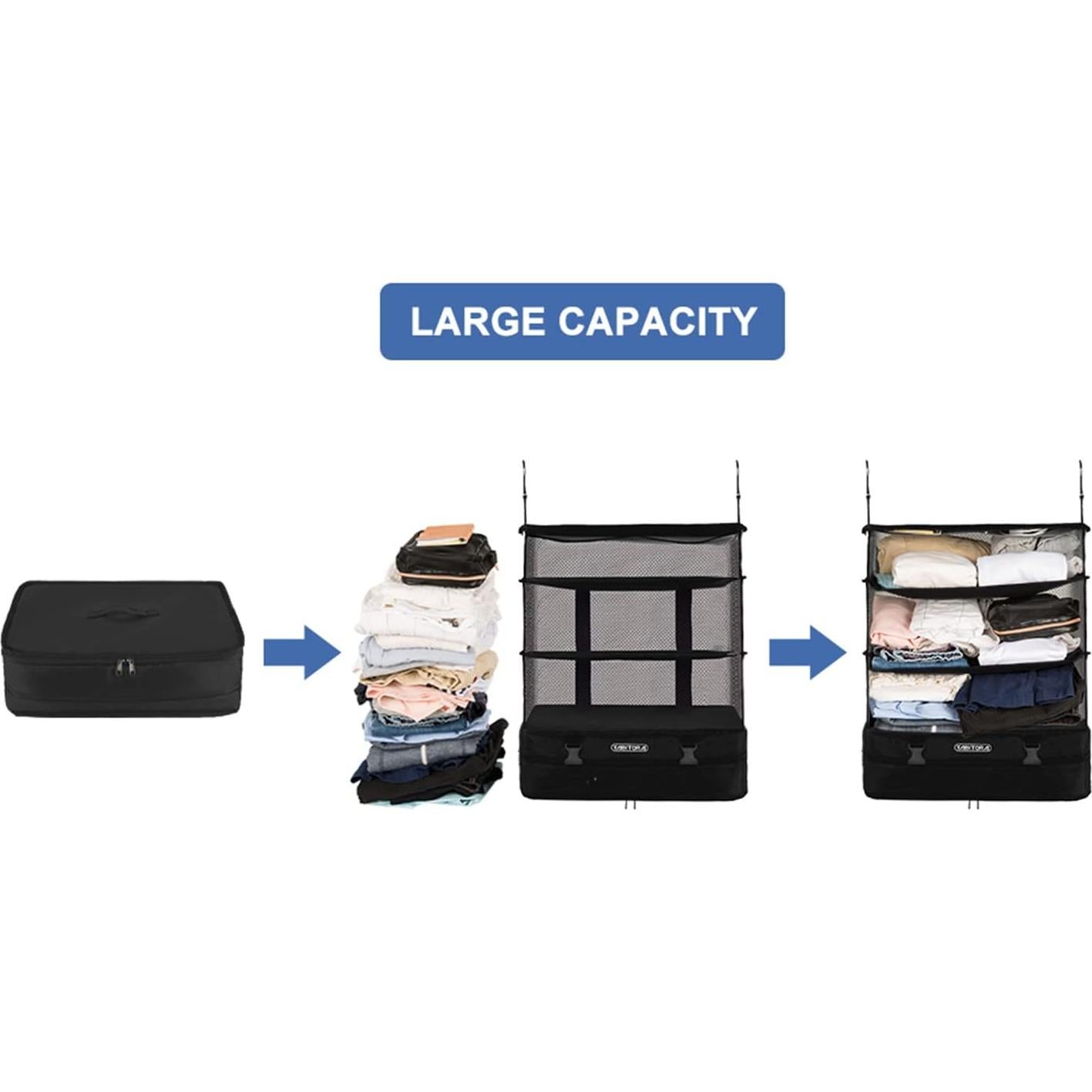 Bolsa de Estante de Viaje Colgante TABITORA Gris L 60cm