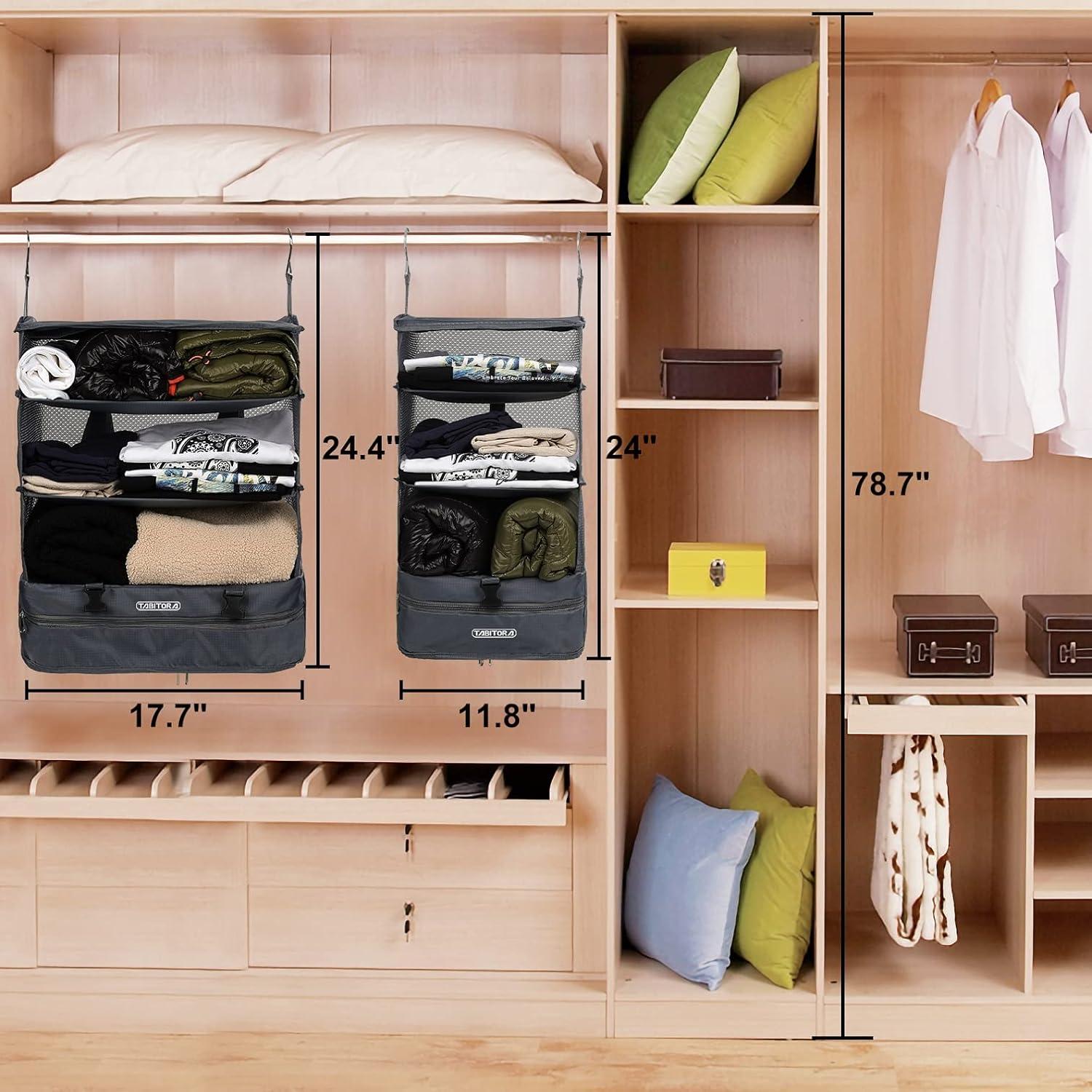 Bolsa de Estante de Viaje Colgante TABITORA Gris L 60cm