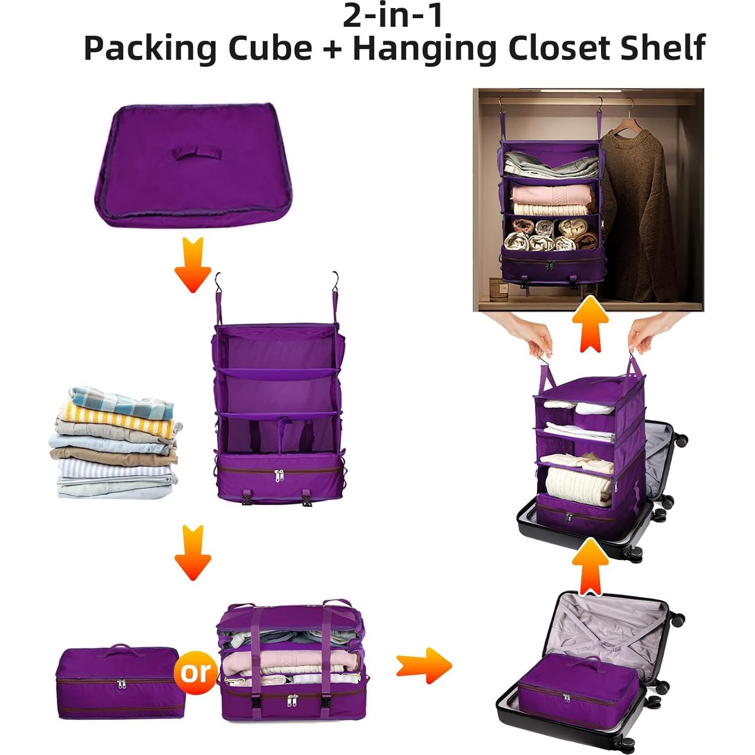 Cubo de Empaque Colgante Bukere Extra Grande Púrpura