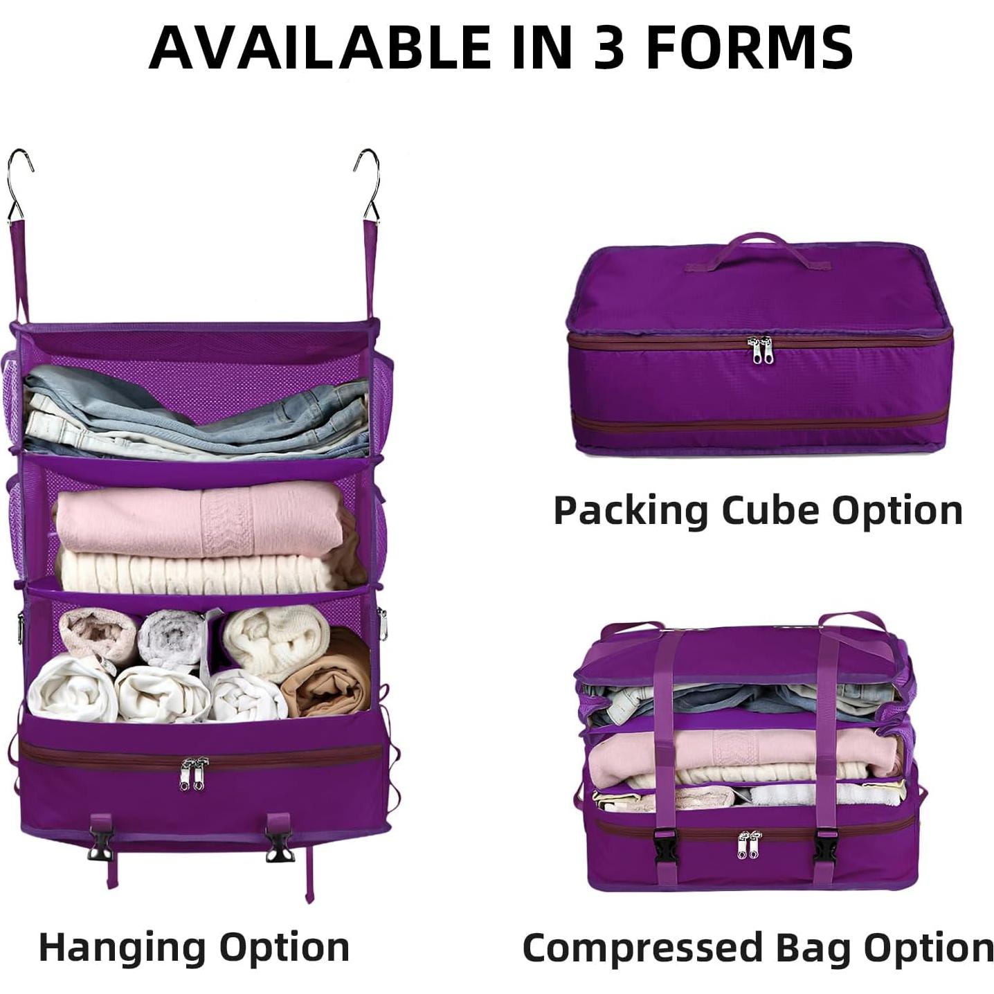 Cubo de Empaque Colgante Bukere Extra Grande Púrpura