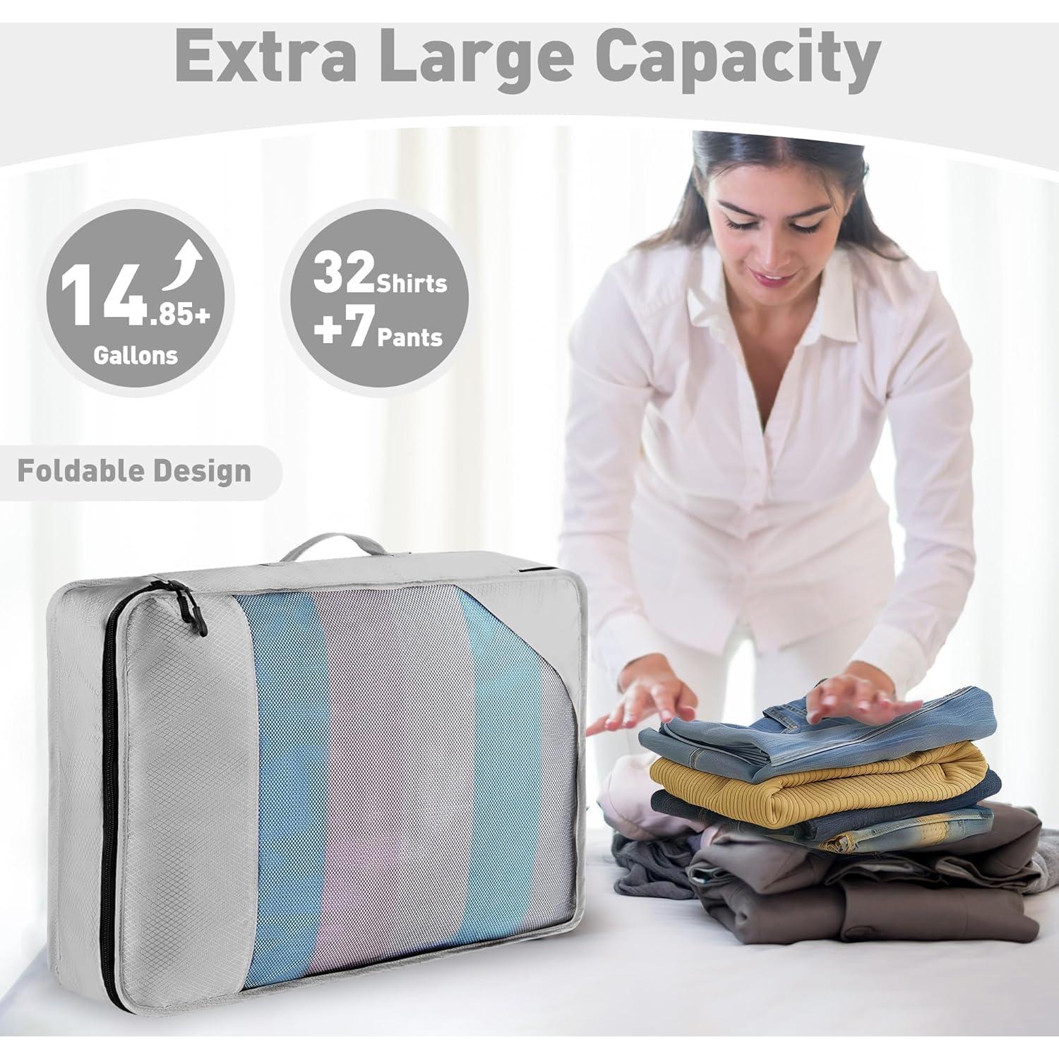 Set de 8 Cubos de Empaque Toncoke para Viaje Gris