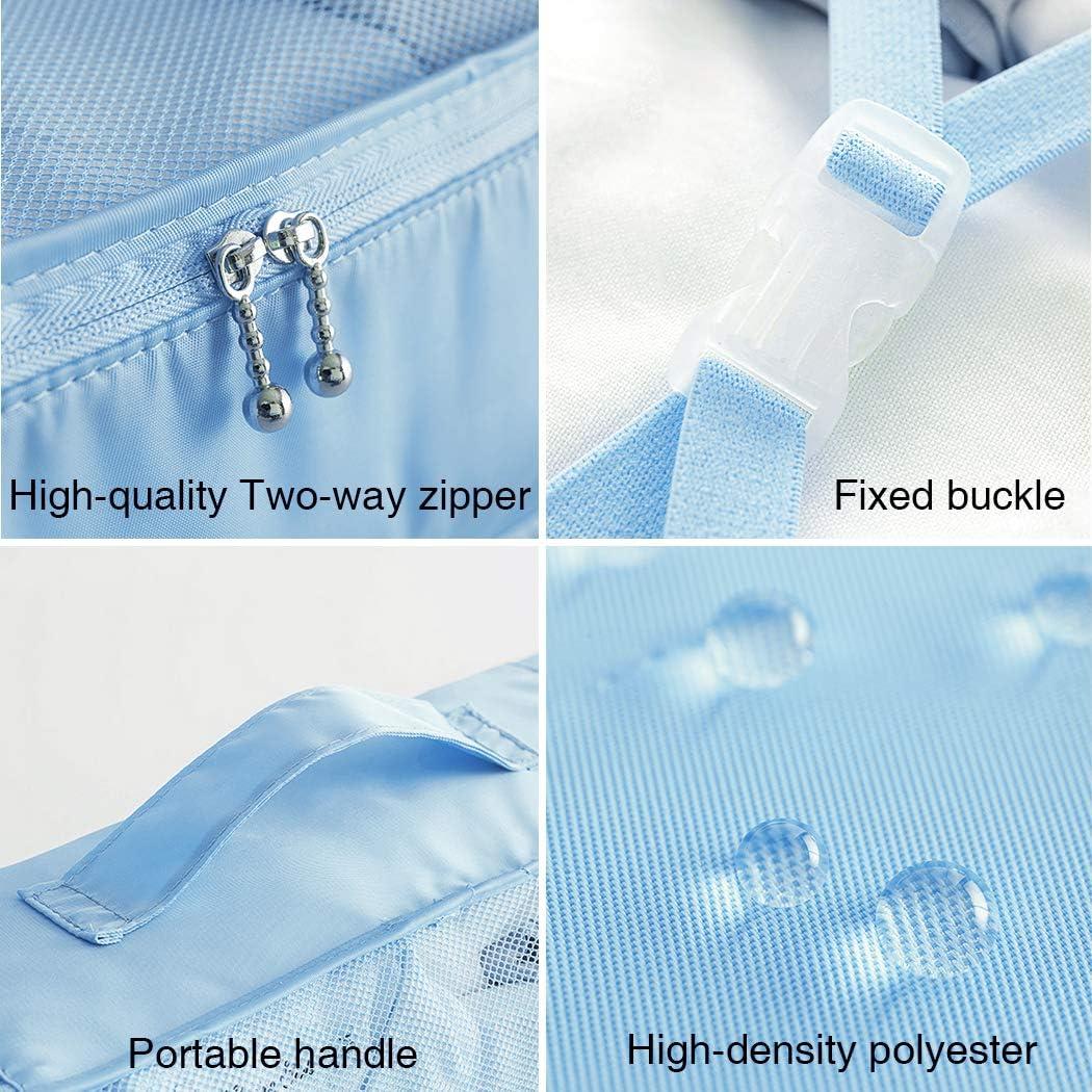 Juego de Cubos de Empaque Viaje 8 Piezas Azul Claro