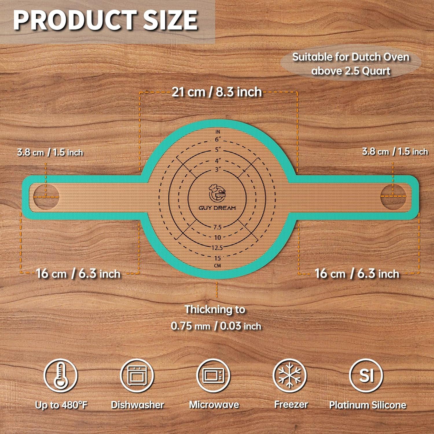 Alfombrilla de Silicona GUY.DRE.MAT para Hornear Pan 21 cm