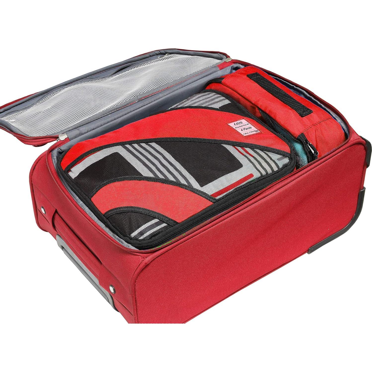 Organizadores de Viaje Simple Houseware 4 Set Rojo