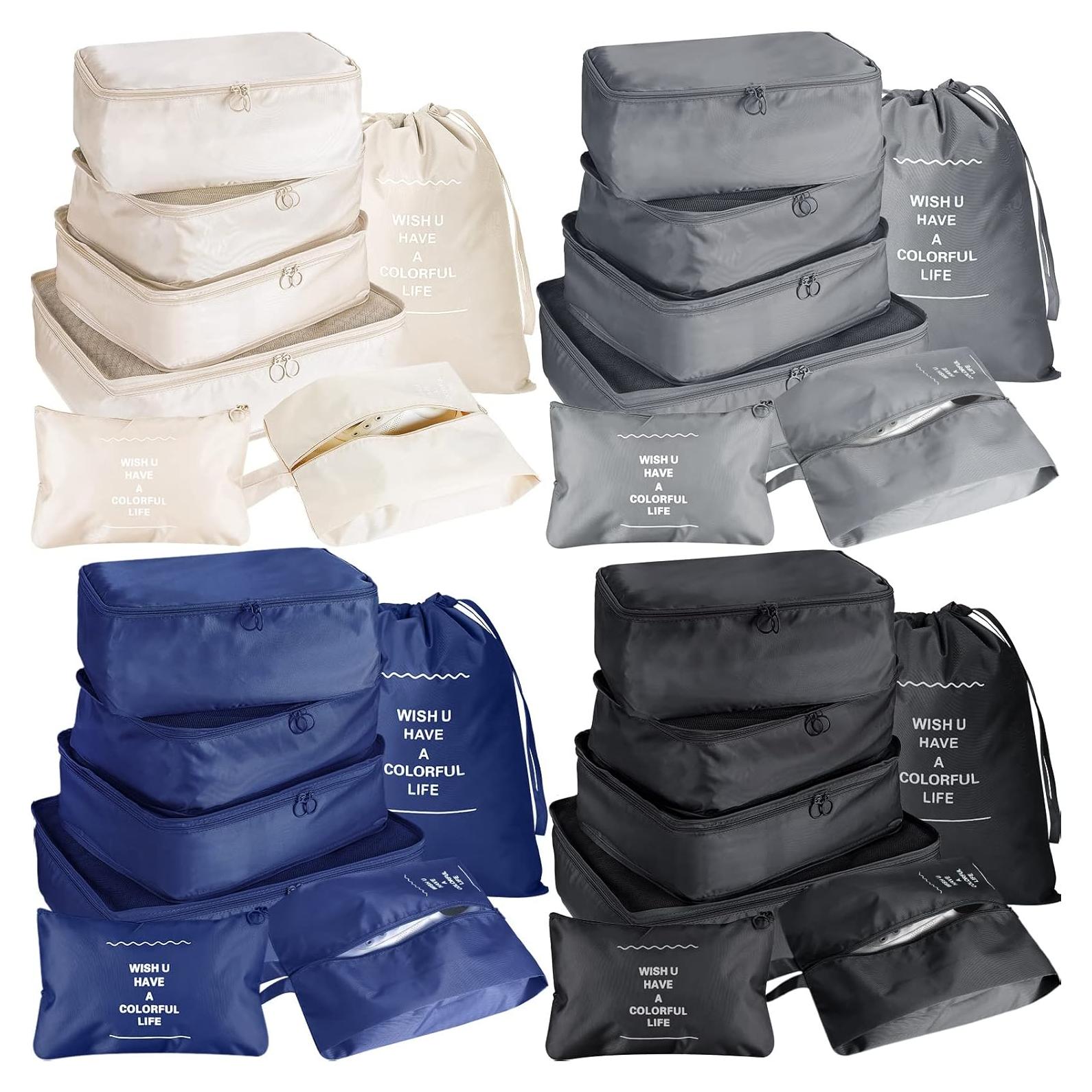 28 Piezas Organizadores de Equipaje Reginary Nylon Oscuro