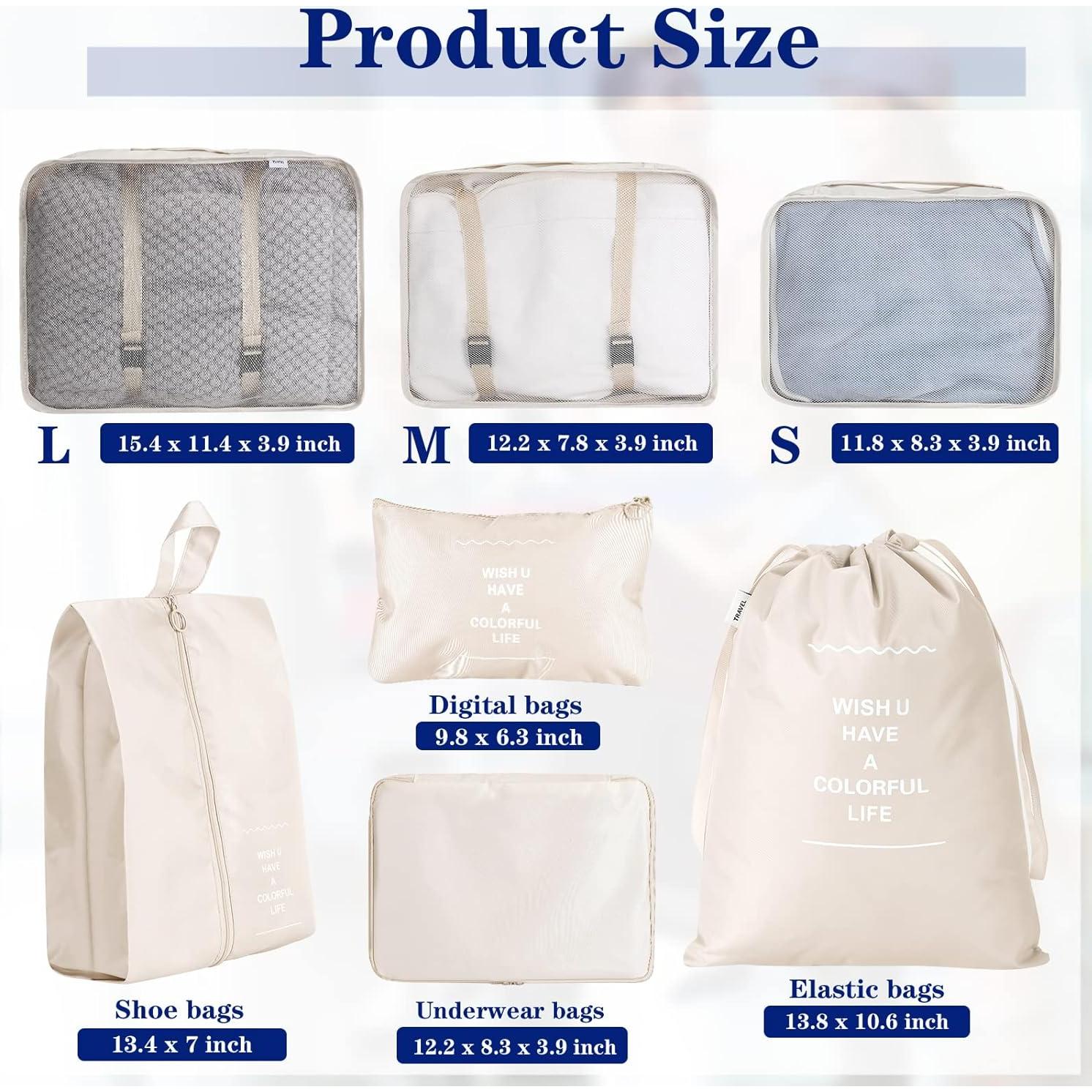 28 Piezas Organizadores de Equipaje Reginary Nylon Oscuro