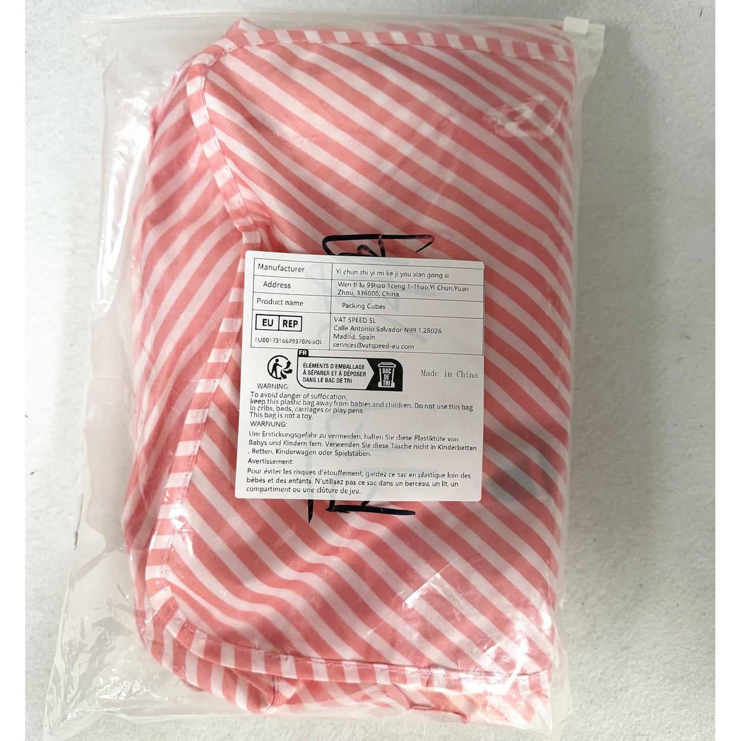 6 Cubos de Empaque GUIFIER Rosa para Viajes y Lavandería