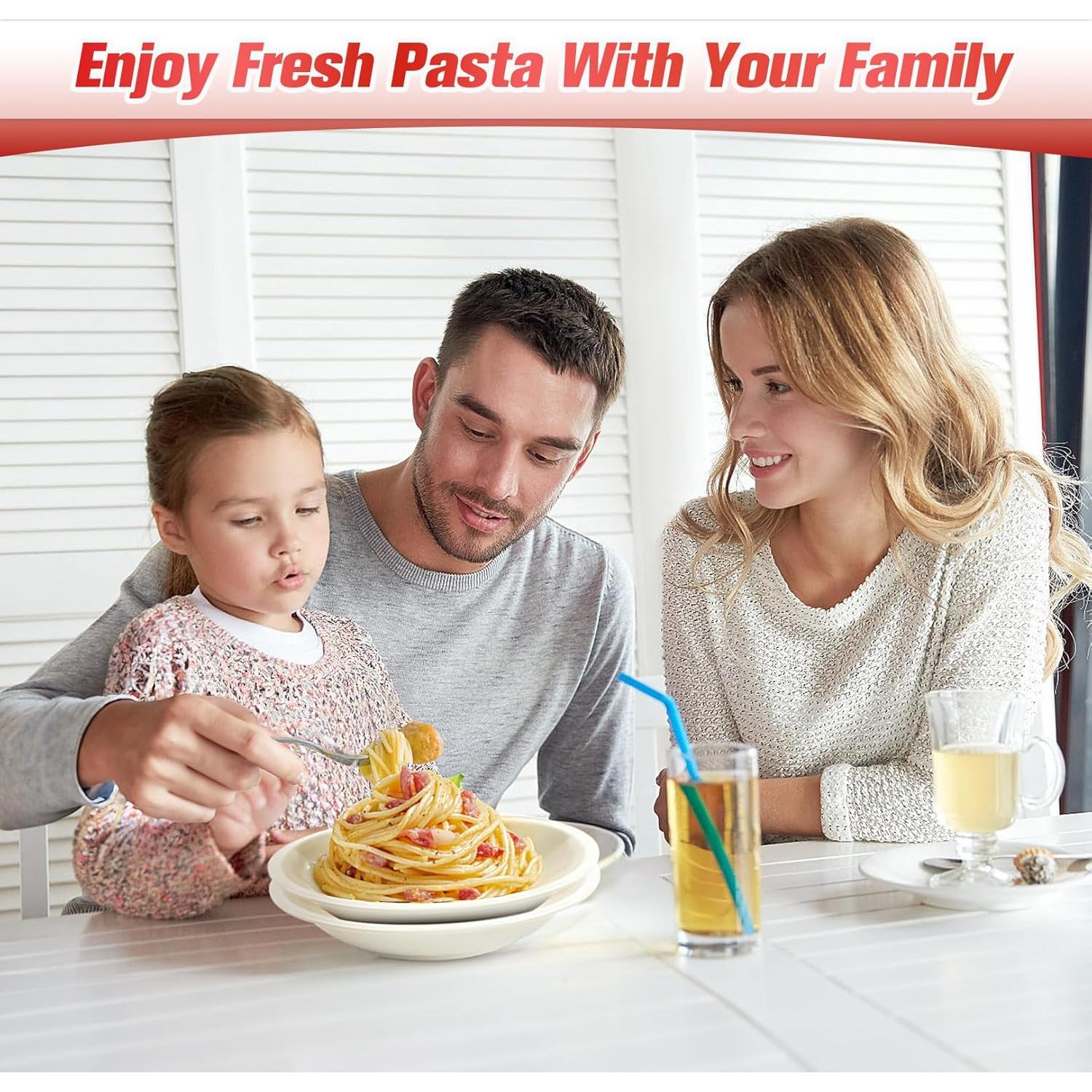 Sailnovo Máquina de Hacer Pasta Manual 2 en 1 con 9 Grosor