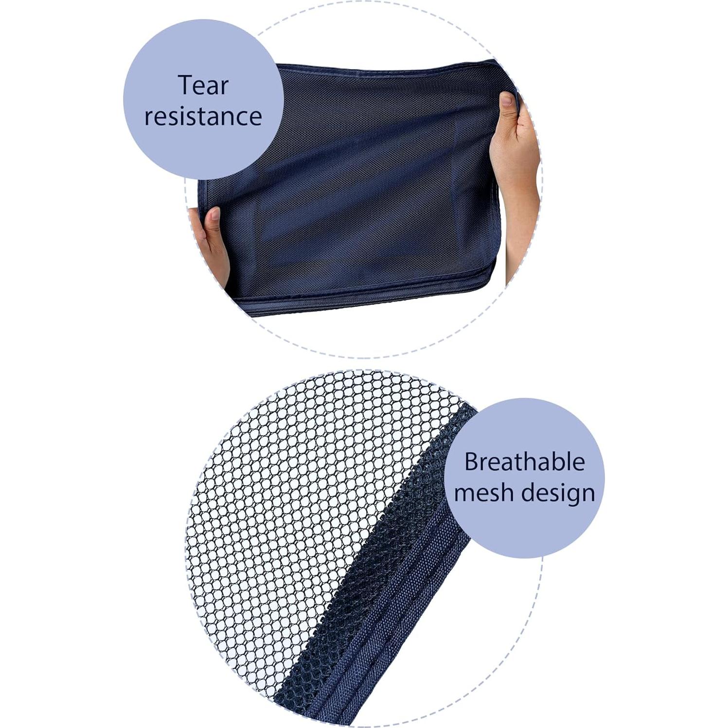 Cubos de Empaque DIMJ - 8 Piezas para Viaje Azul Marino