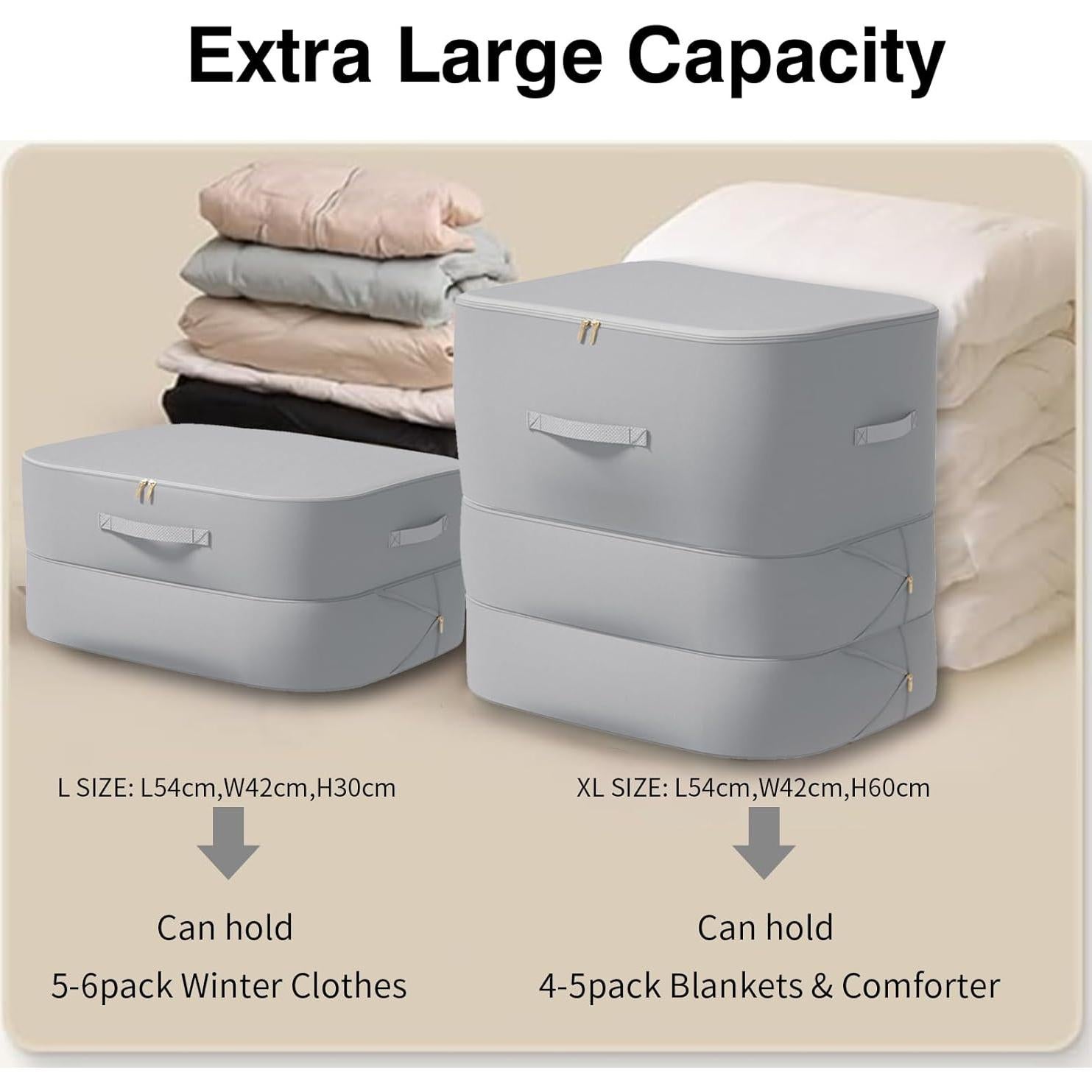 2 Pack Bolsas de Compresión Wetykako XL y L para Ropa