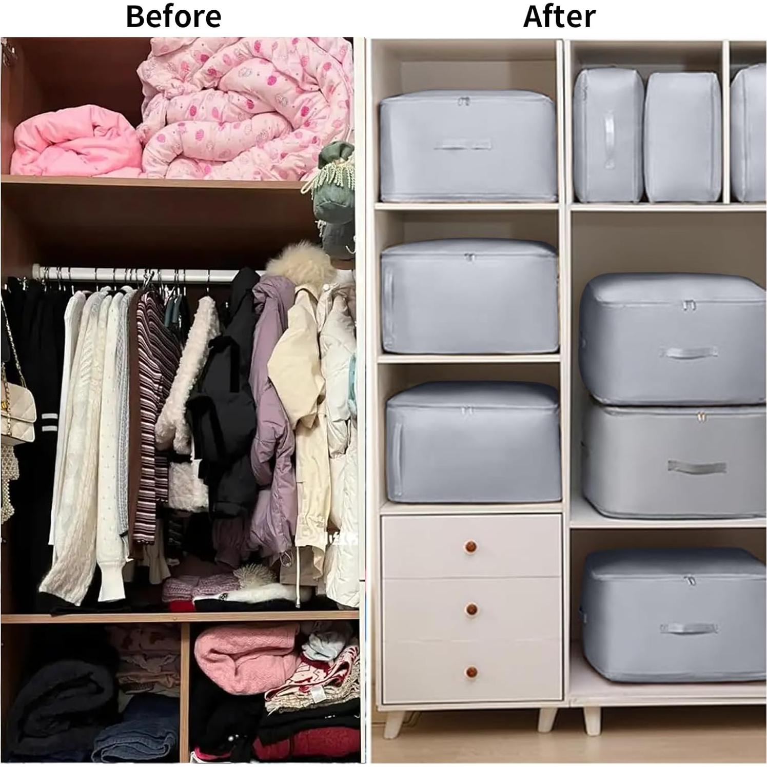 2 Pack Bolsas de Compresión Wetykako XL y L para Ropa